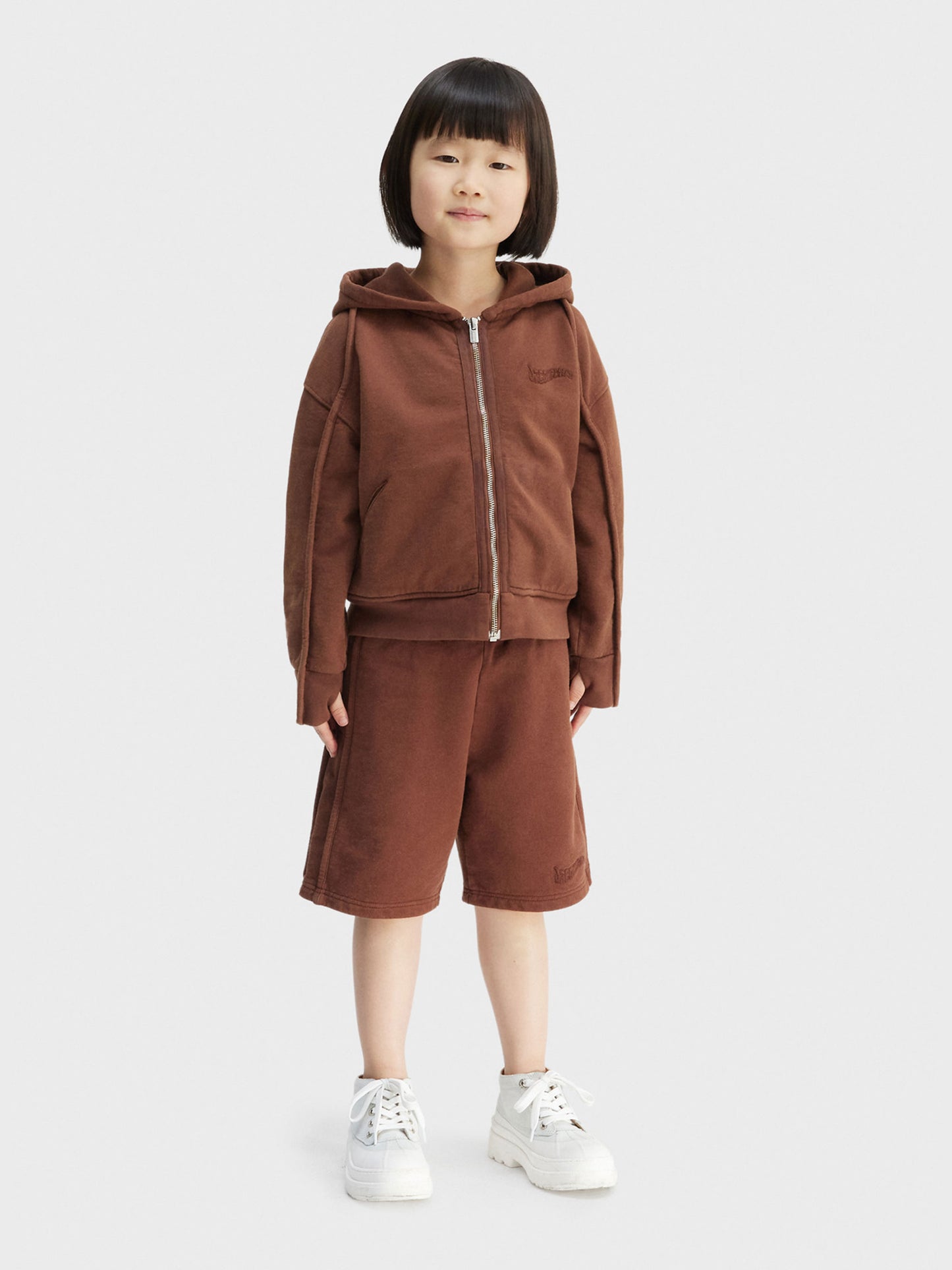 Brown 'Le Camargue Zippe' sweatshirt for kids