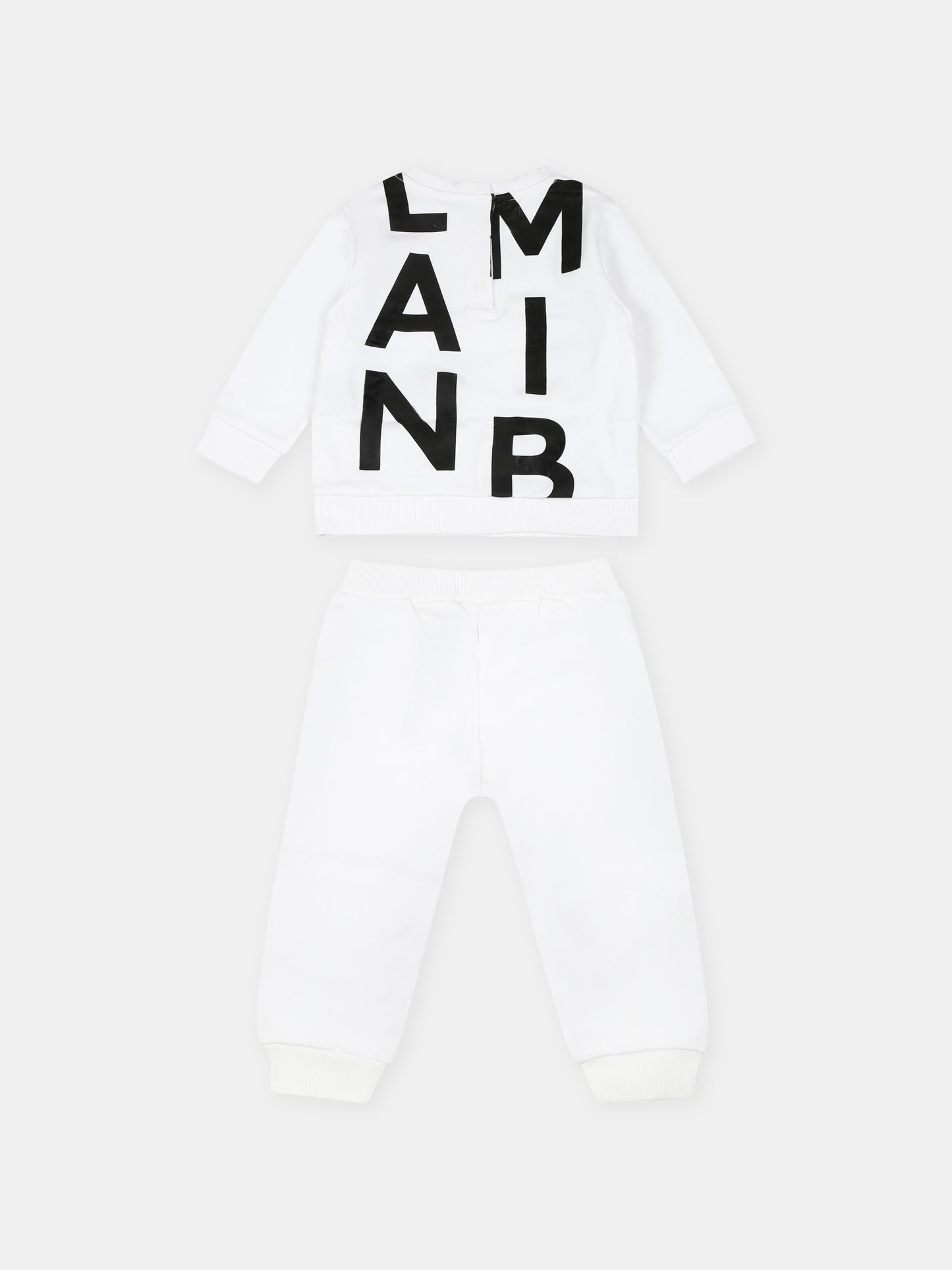 White suit for babykids with logo