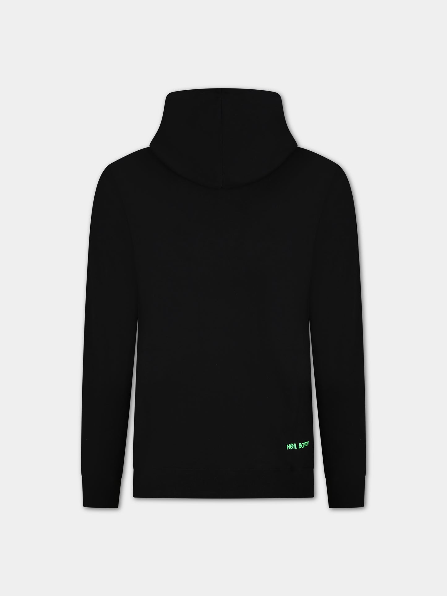 Black sweatshirt with green iconic thunderbolts for boy