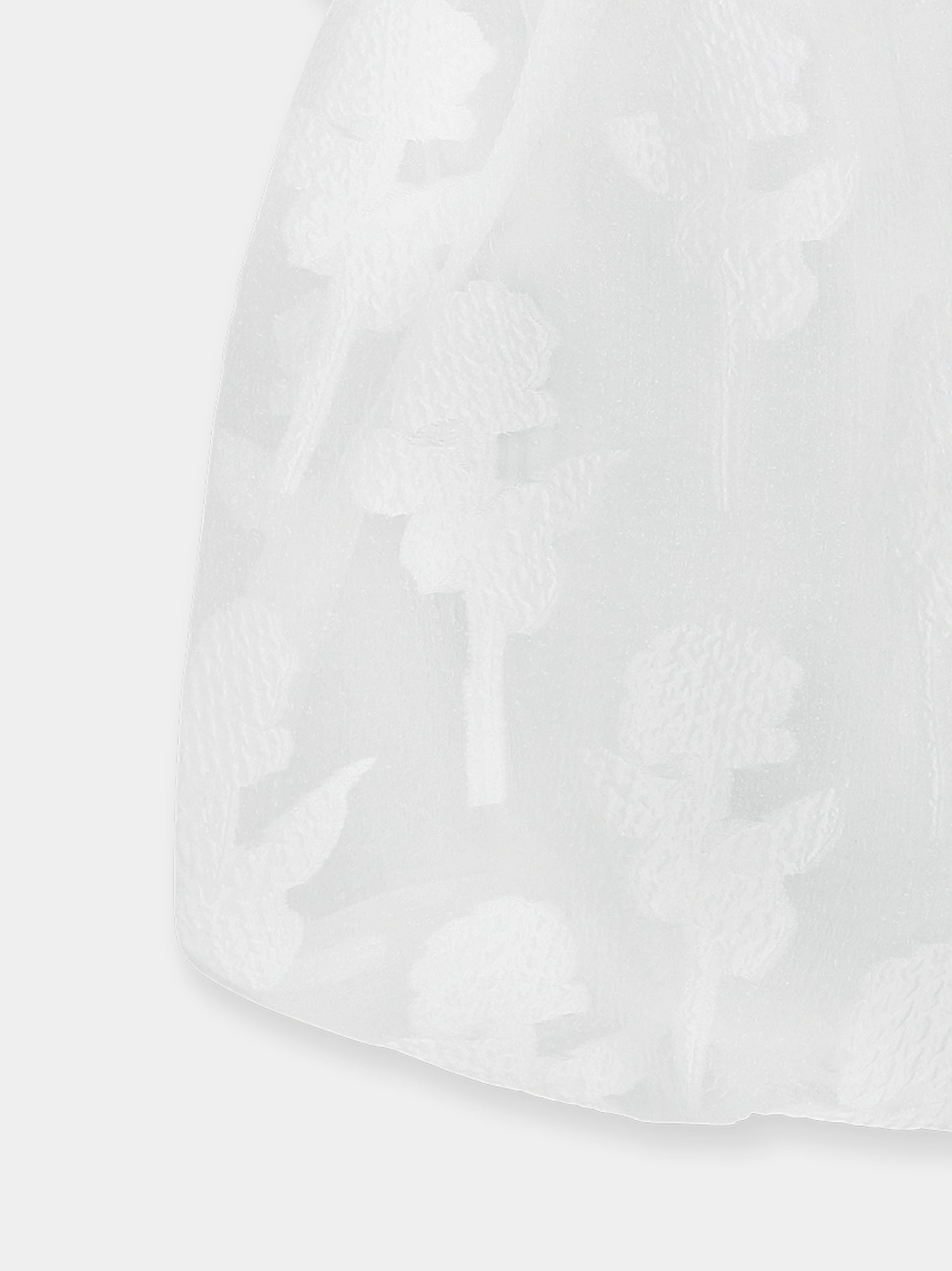 White dress for girl with roses