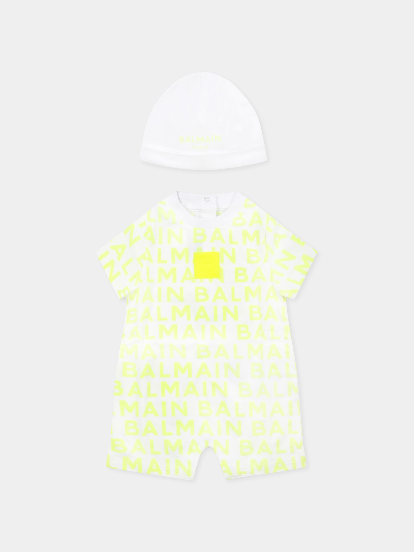 Yellow romper for babykids with logo