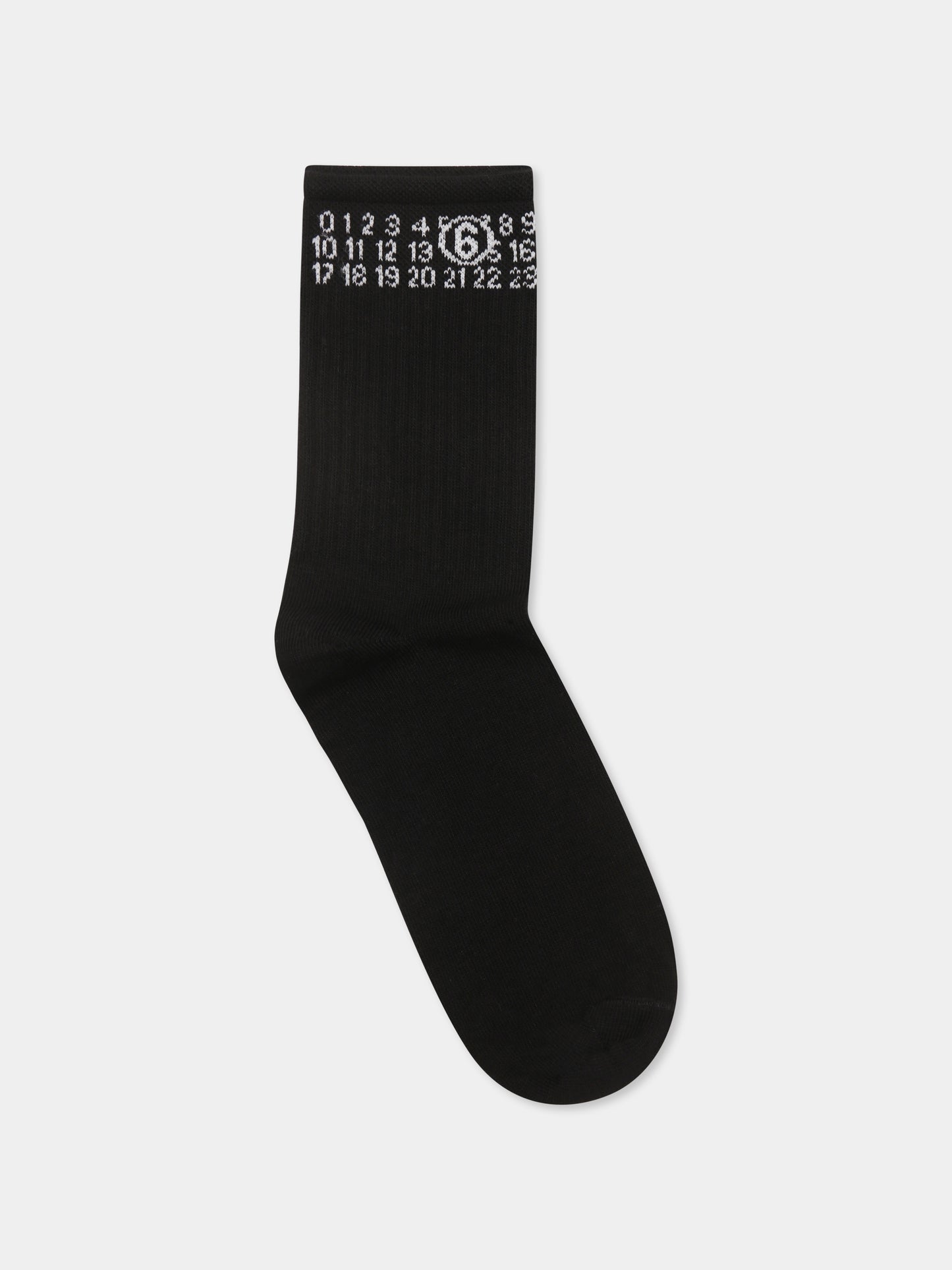 Black socks for kids with logo