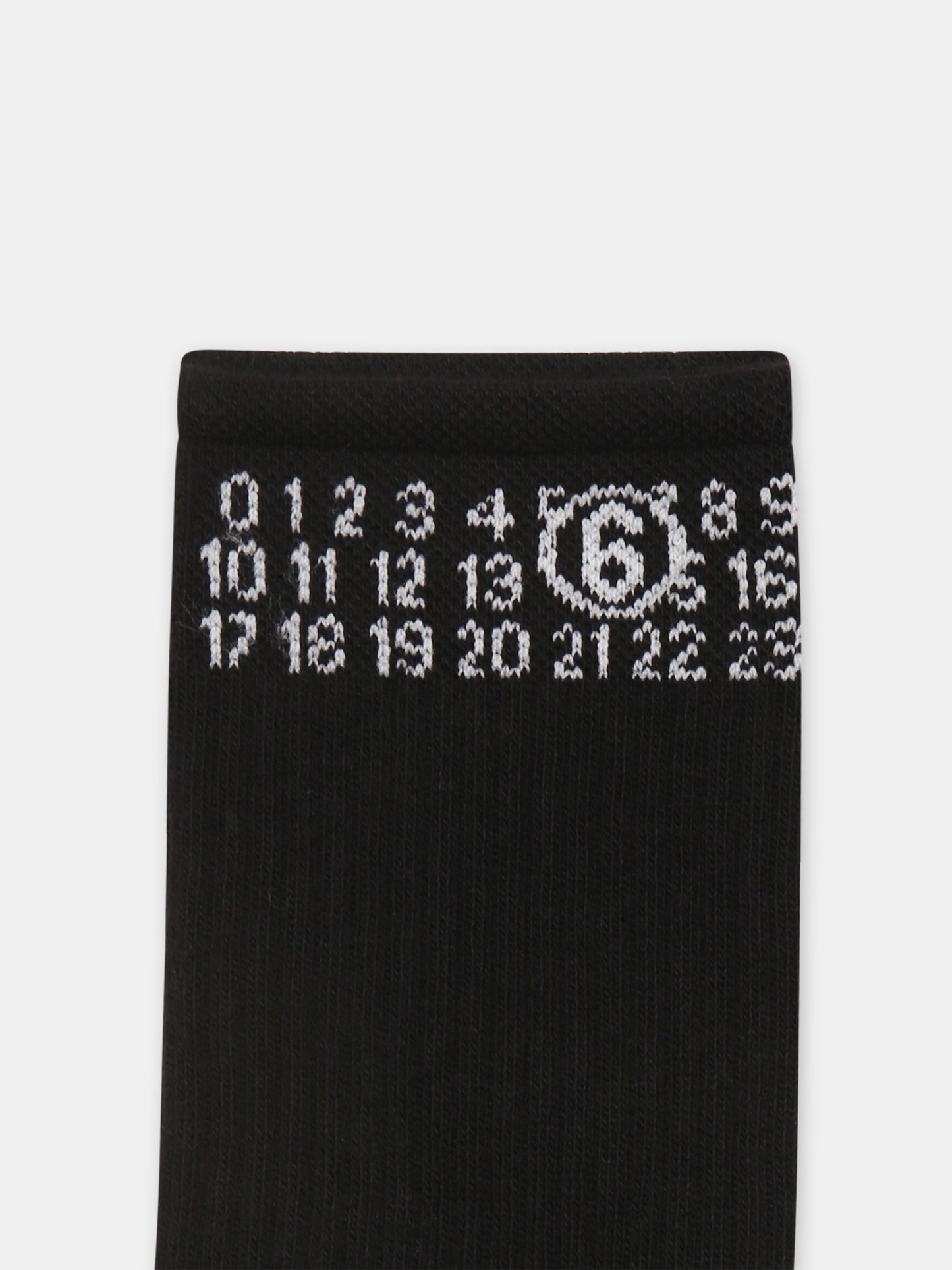 Black socks for kids with logo
