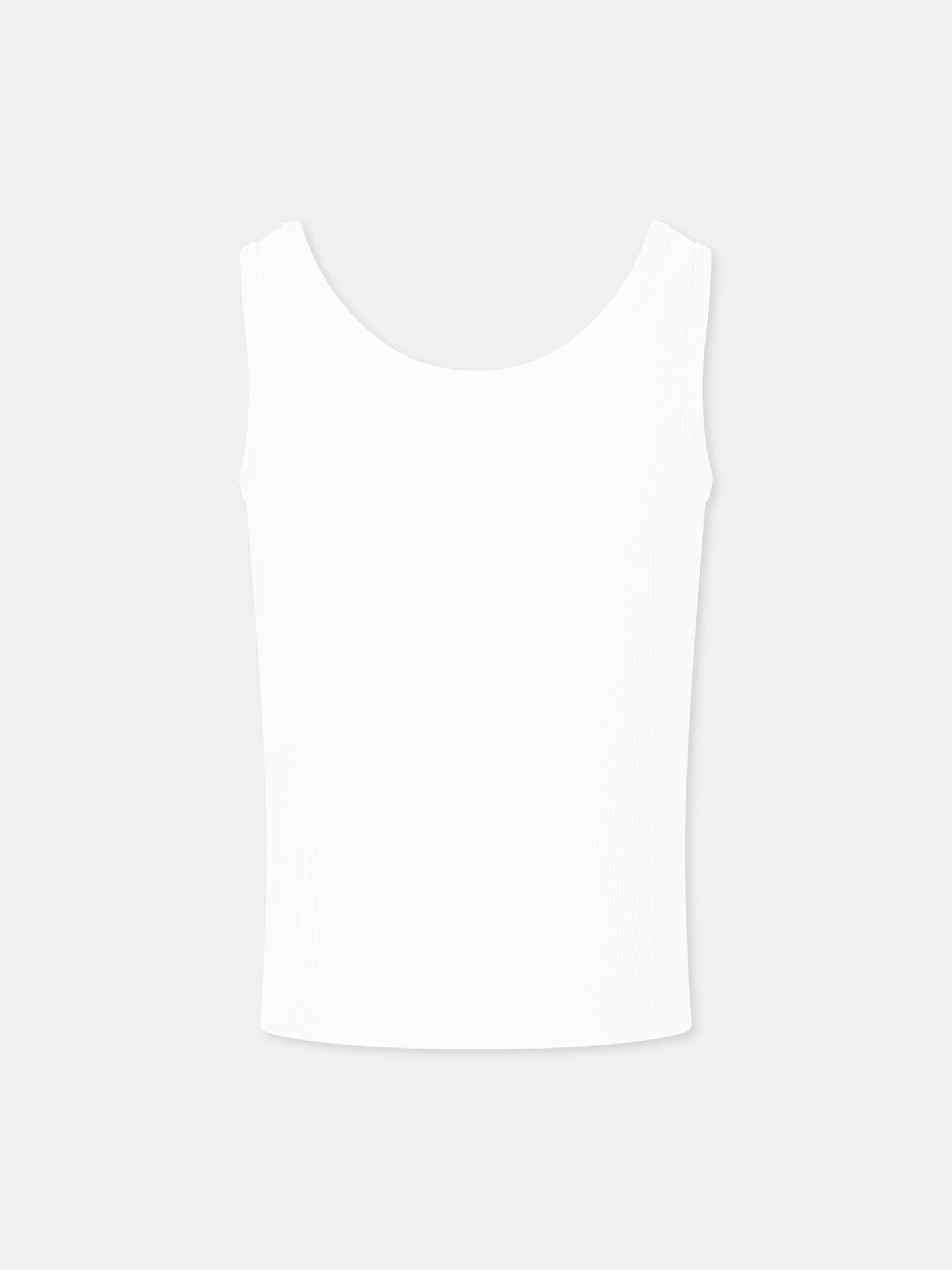White tank top for girl with logo