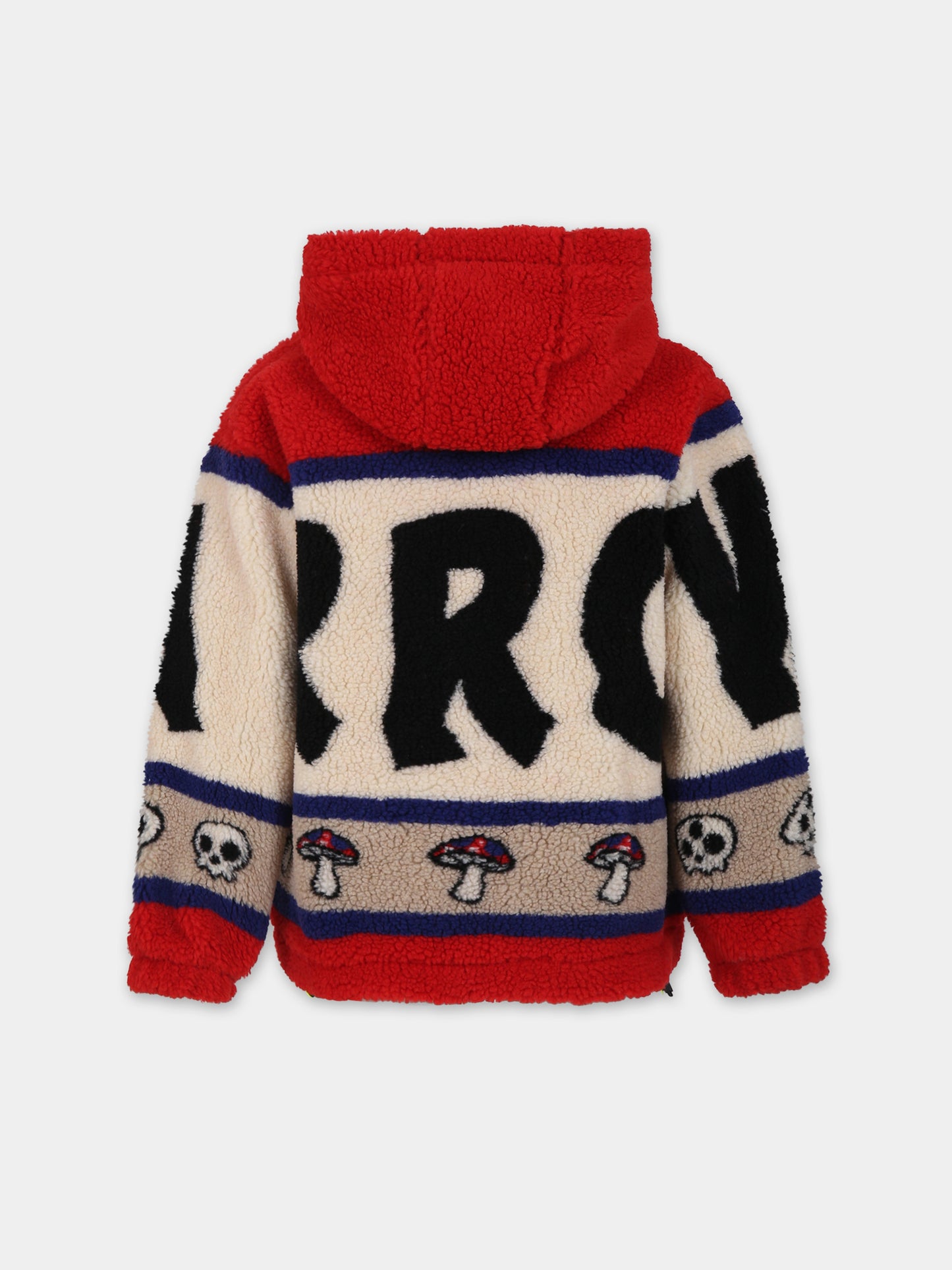 Red jacket for kids with smiley and logo