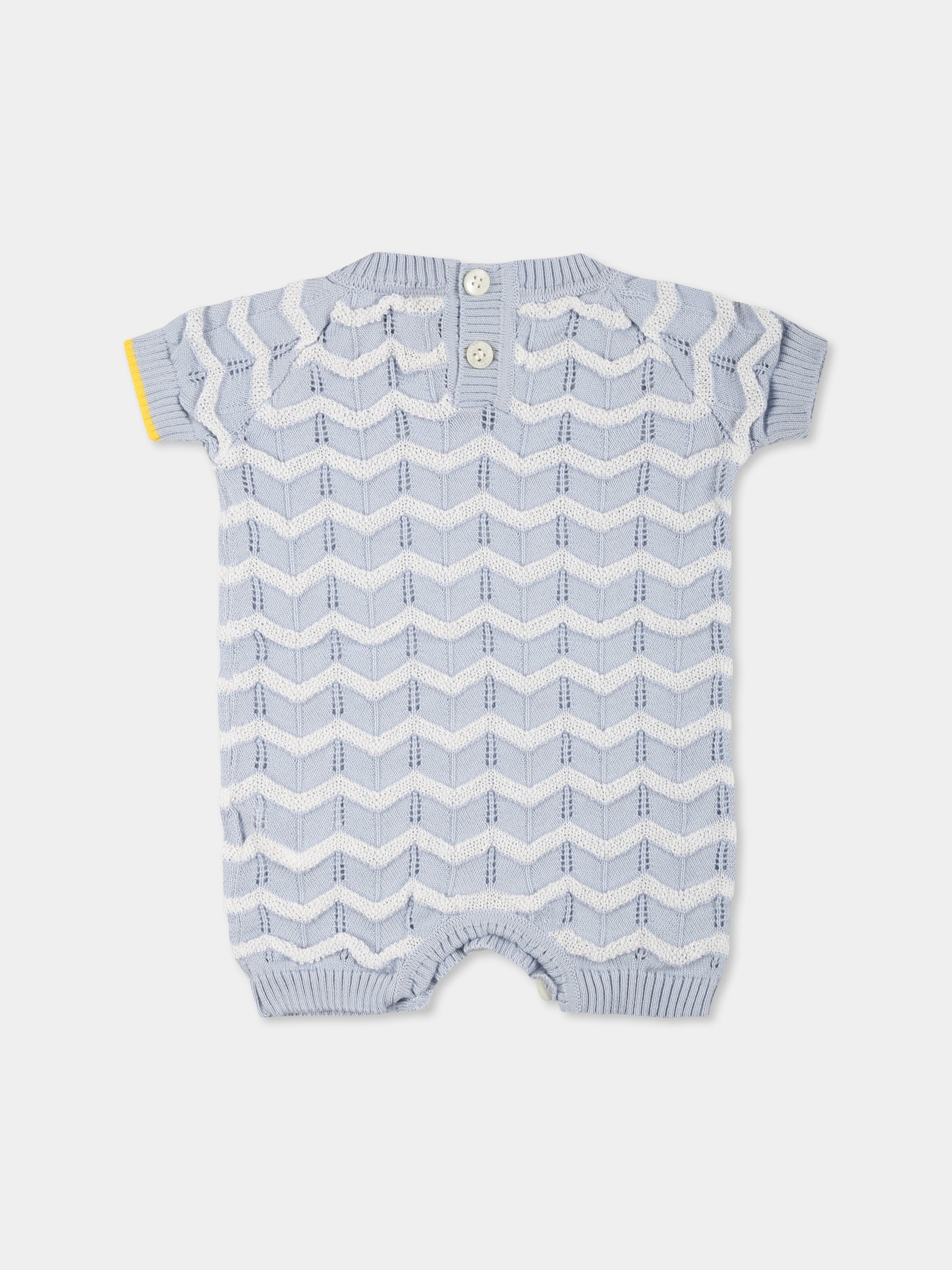 Pagliaccetto celeste per neonato con onde,Gensami,TU04-B-ONDA SILVER BLUE