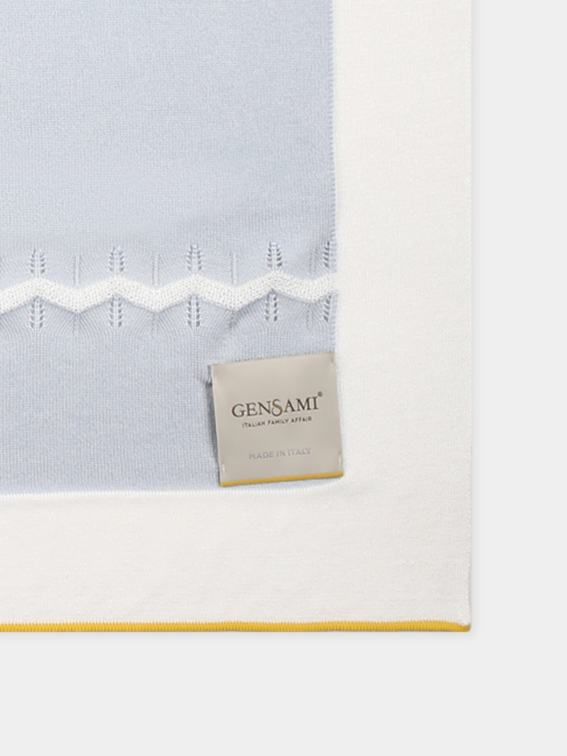 Coperta celeste per neonato con onde,Gensami,COP03-B-ONDA SILVER BLUE