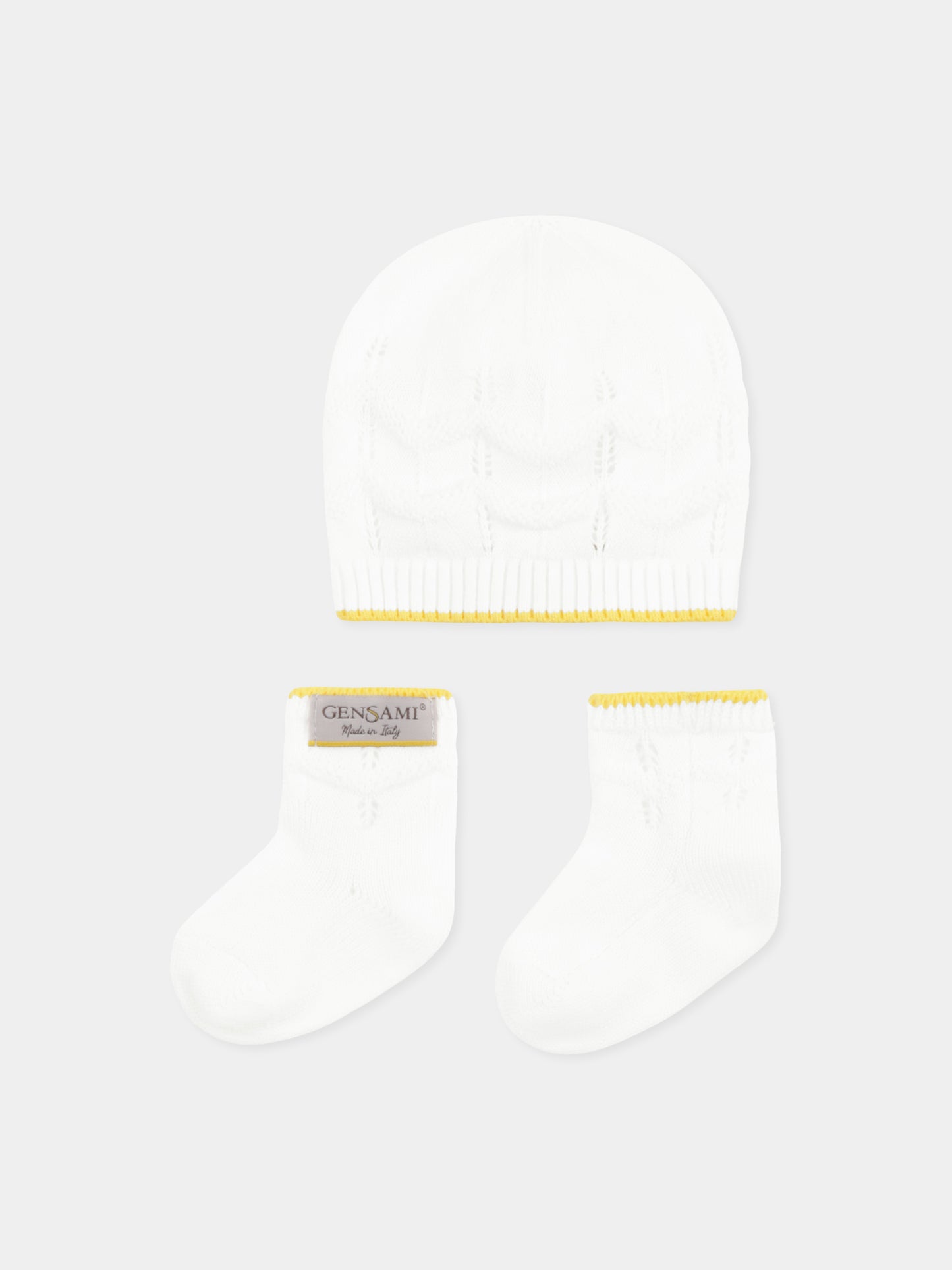 Set pagliaccetto avorio per neonati,Gensami,BOX16-B-ONDA SUNRISE YELLOW