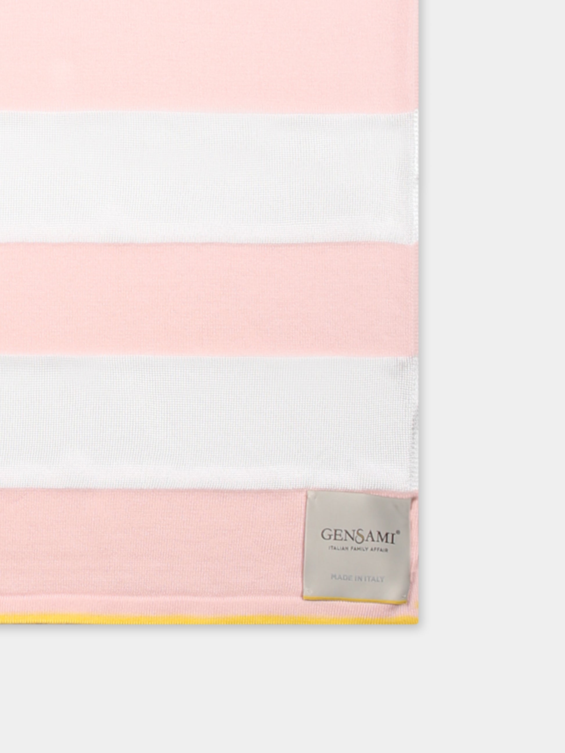Coperta rosa per neonata con righe,Gensami,COP01-B-SH BABY PINK