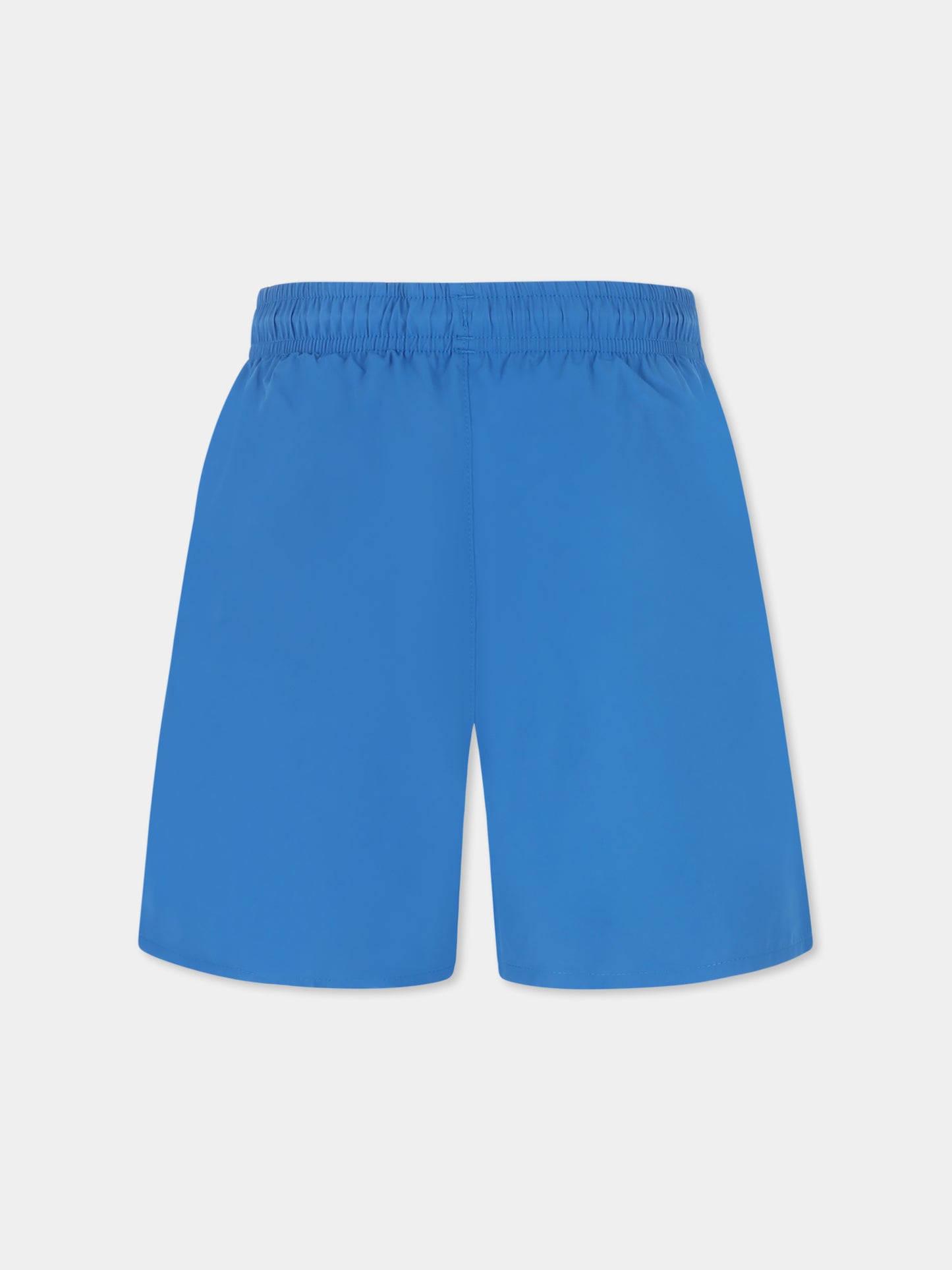 Blue swim shorts for boy with crocodile