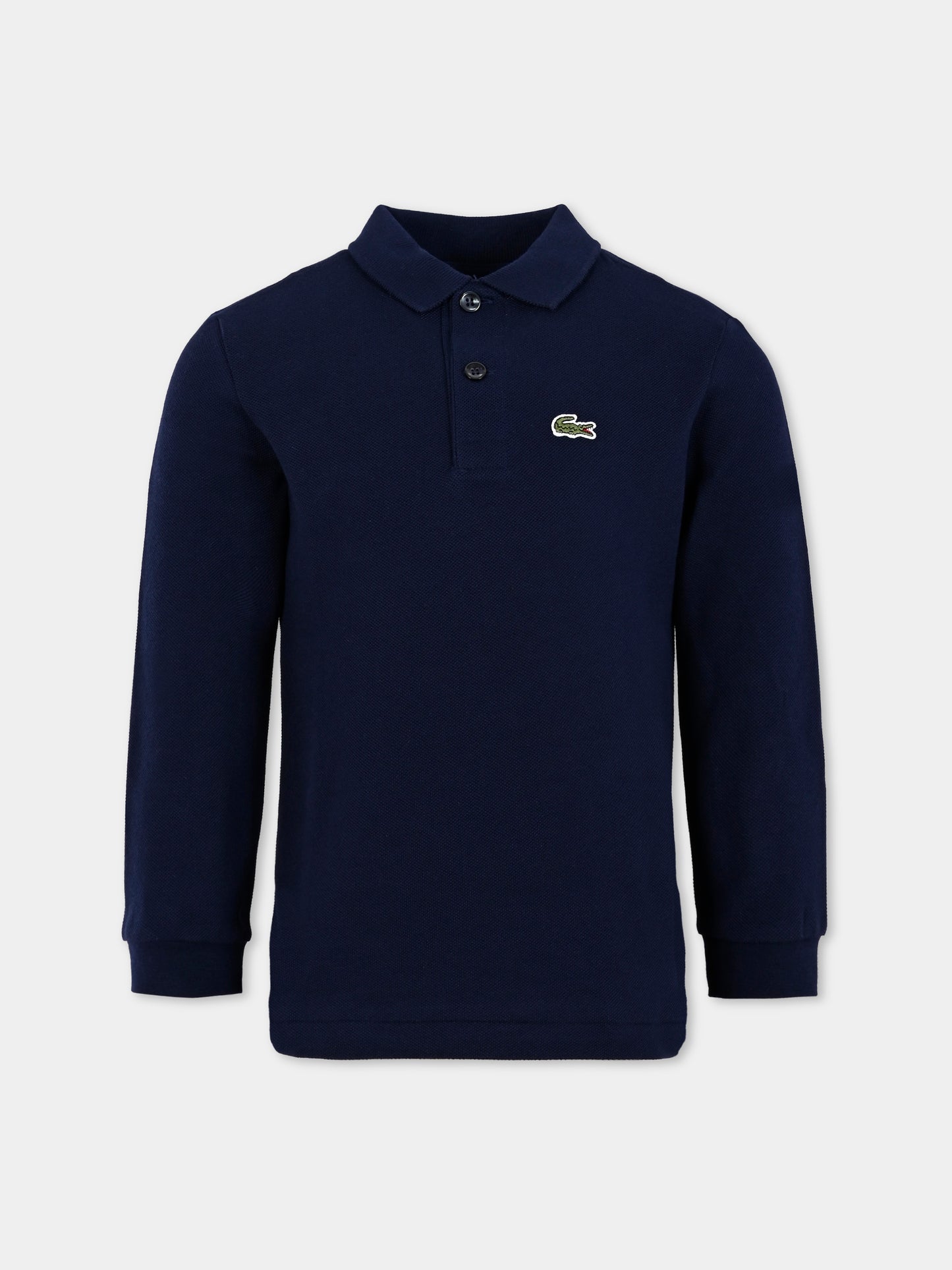 Polo blu per bambino con coccodrillo,Lacoste,PJ8915 166