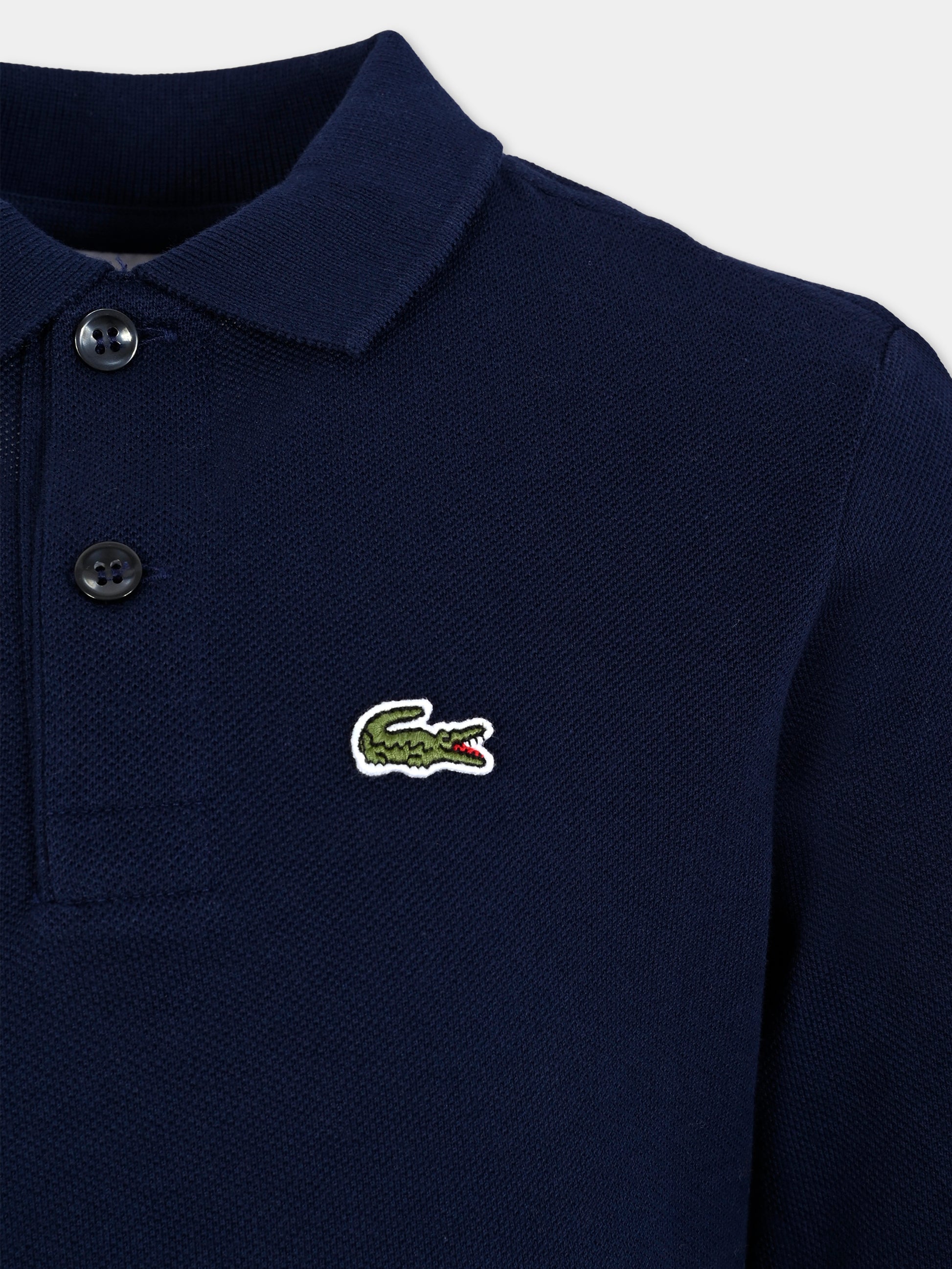 Polo blu per bambino con coccodrillo,Lacoste,PJ8915 166