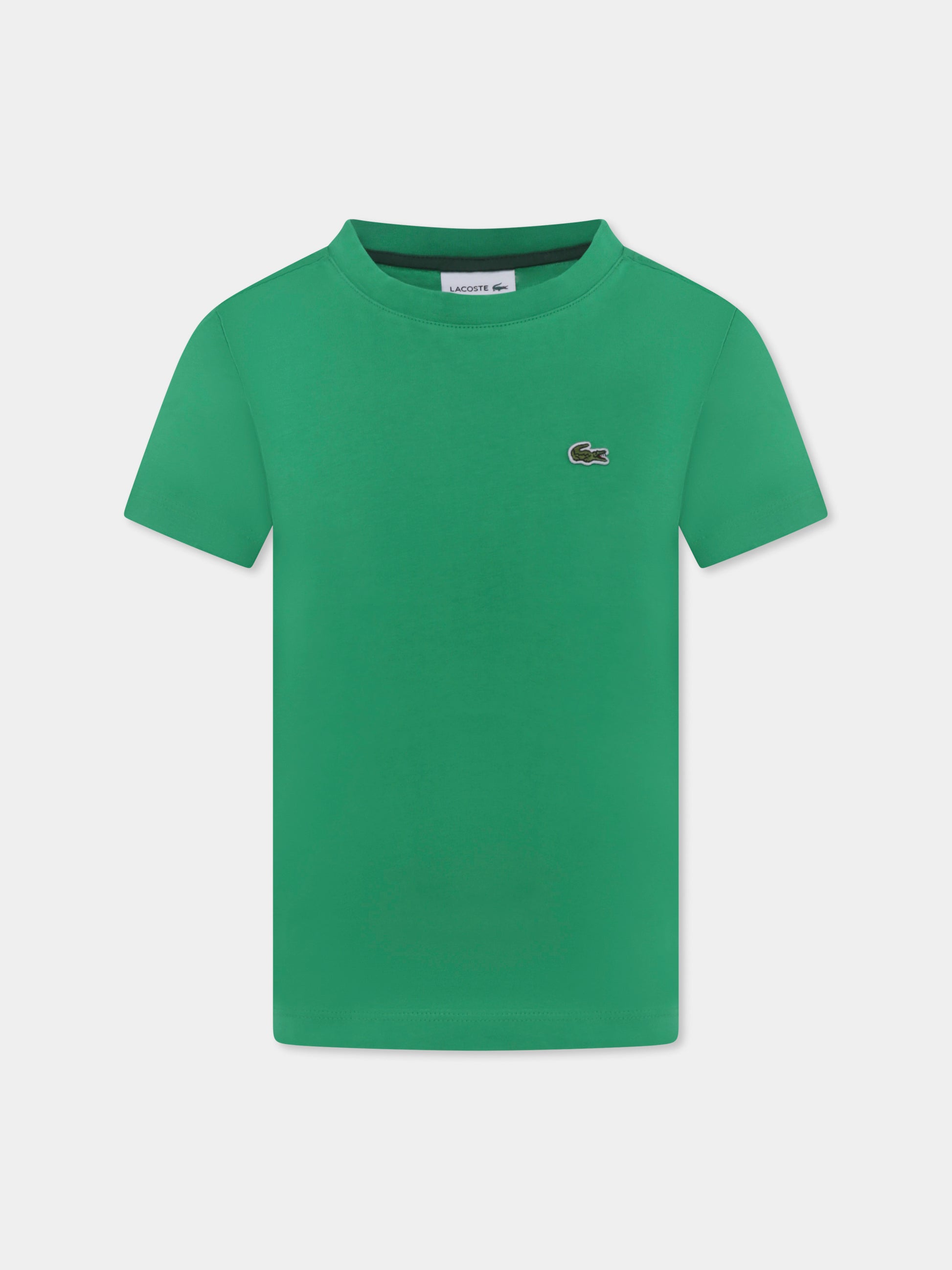 T-shirt verde per bambino,Lacoste,TJ1122 SIW