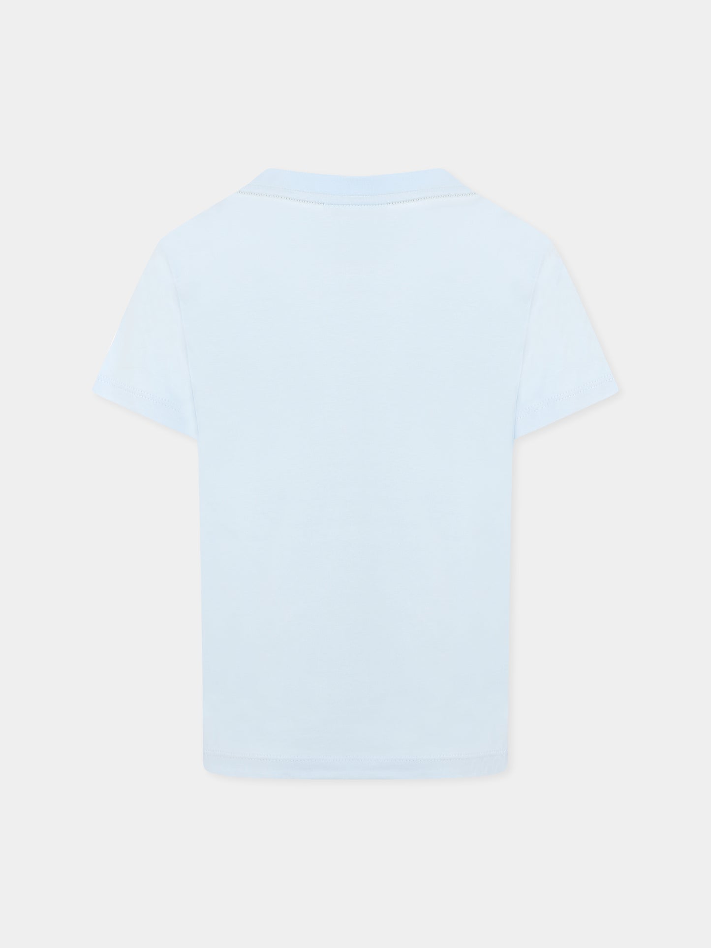 T-shirt celeste per bambini con coccodrillo,Lacoste,TJ1122 T01