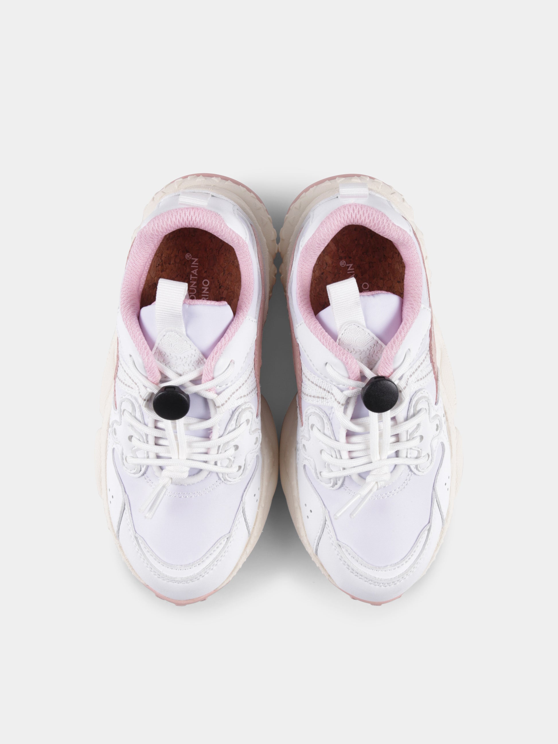 Sneakers Yamano bianche per bambina,Flower Mountain,001 2015497 21 1N04 YAMANO
