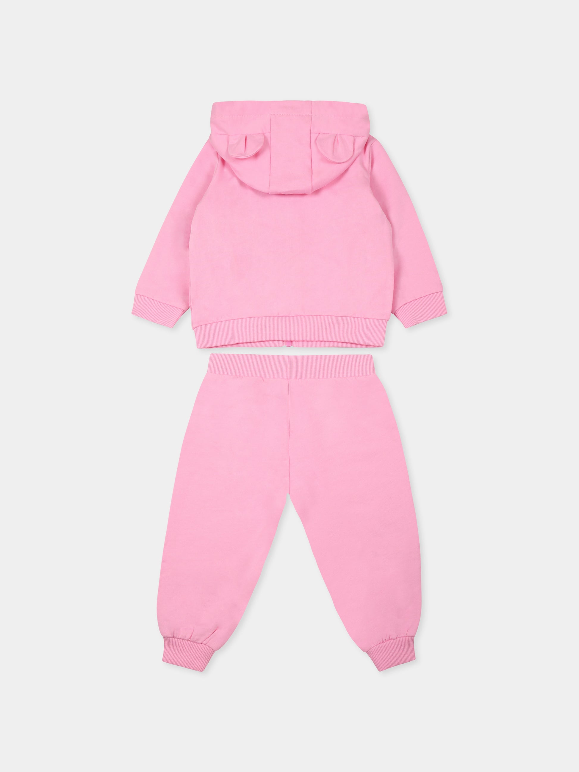 Completo rosa per neonata con Teddy Bear,Moschino Kids,MUK04P LCA74 50206