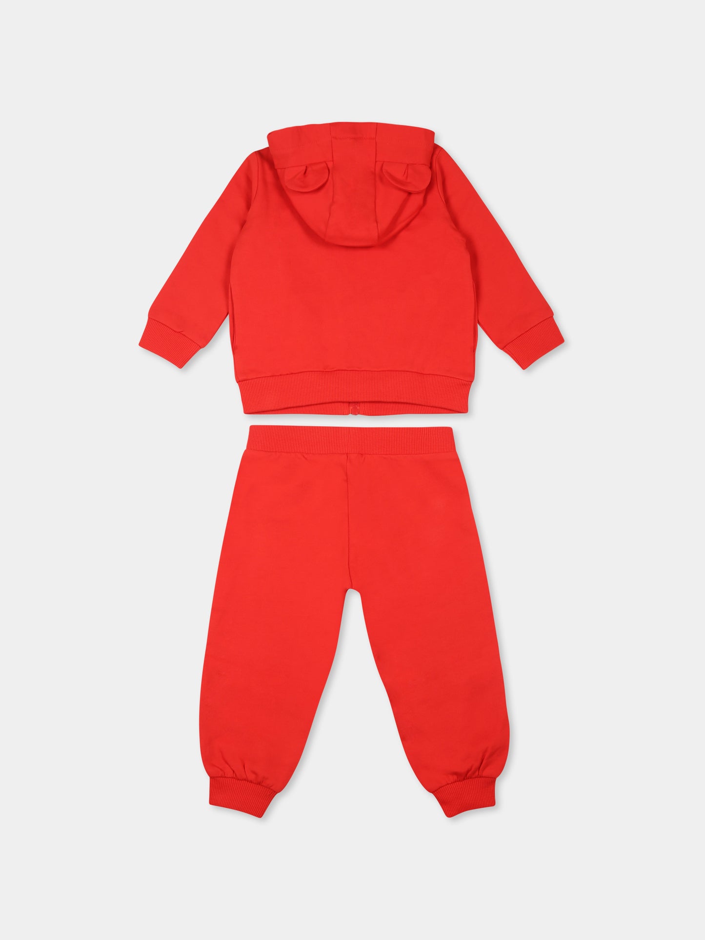 Completo rosso per neonati con Teddy Bear,Moschino Kids,MUK04P LCA74 50109