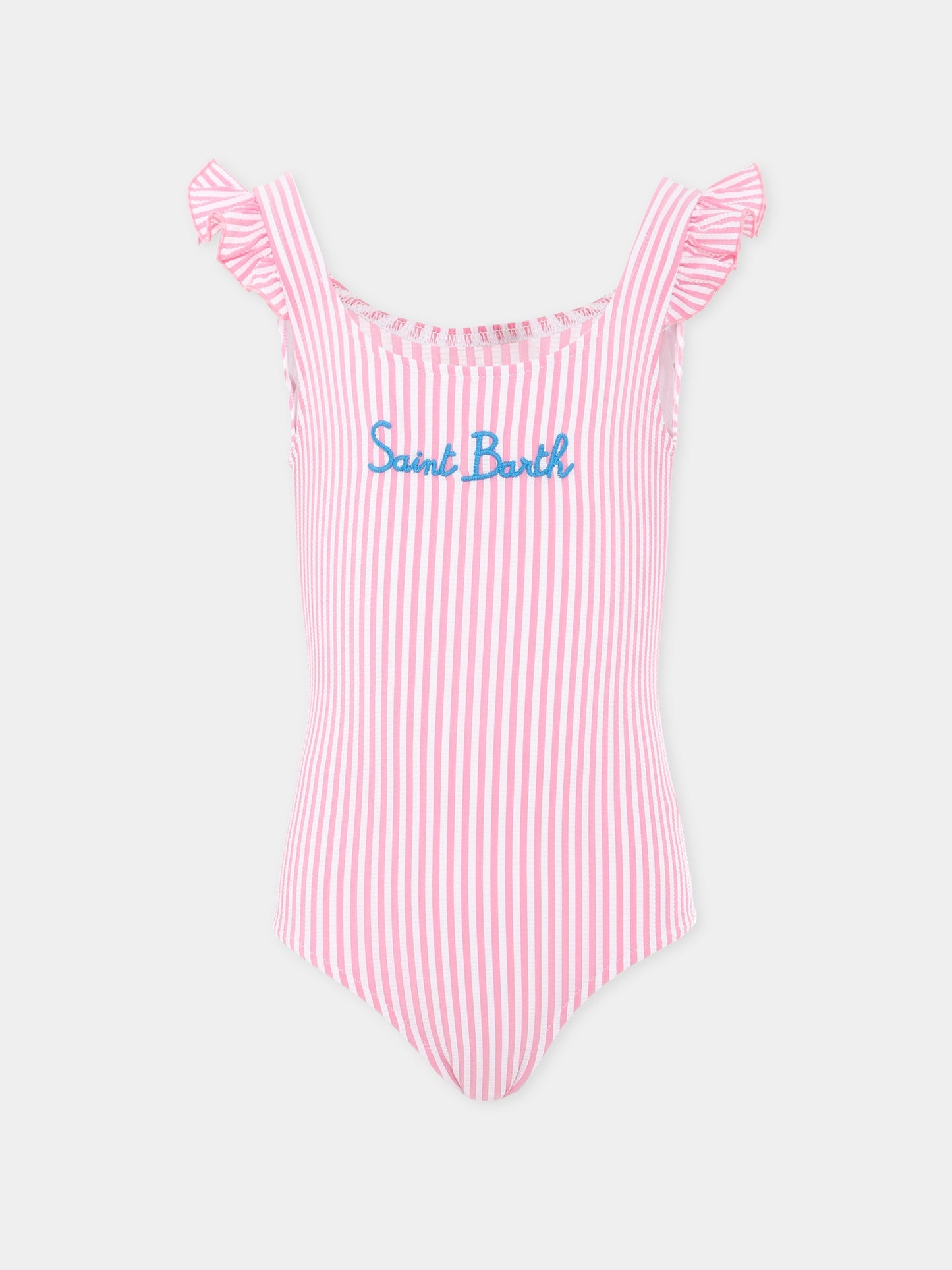 Costume intero rosa per bambina con logo,Mc2 Saint Barth,TILD0001 04263H