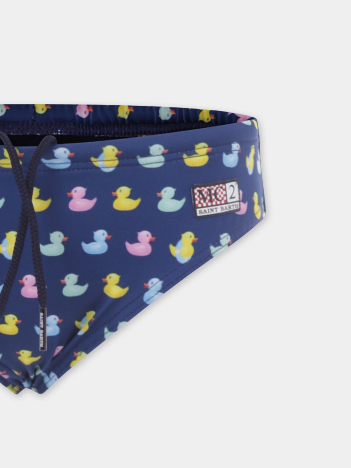 Slip mare blu per bambino con papera all over,Mc2 Saint Barth,BIL0001 01204H