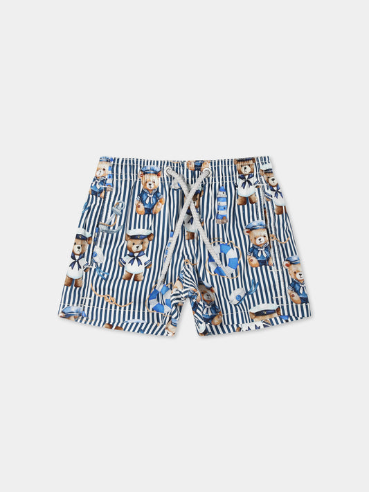 Boxer mare per neonato con orsetto all over,Mc2 Saint Barth,JOEL001 04838H