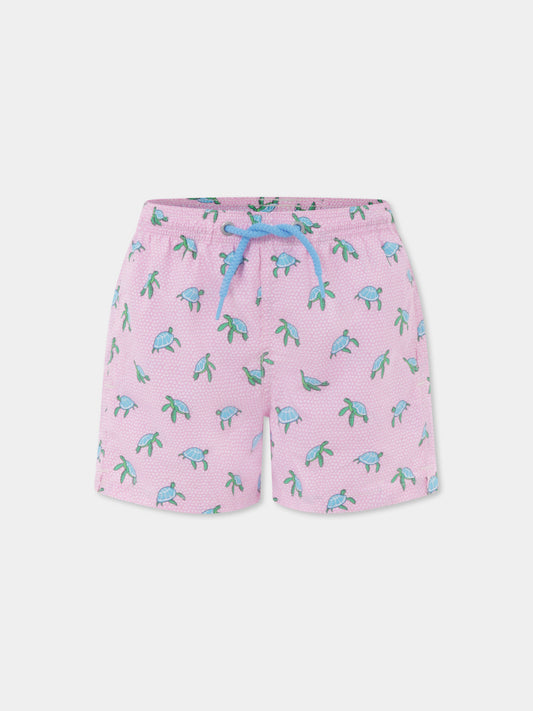 Boxer mare rosa per bambino con taratruga all over,Mc2 Saint Barth,JEA0004 01815H