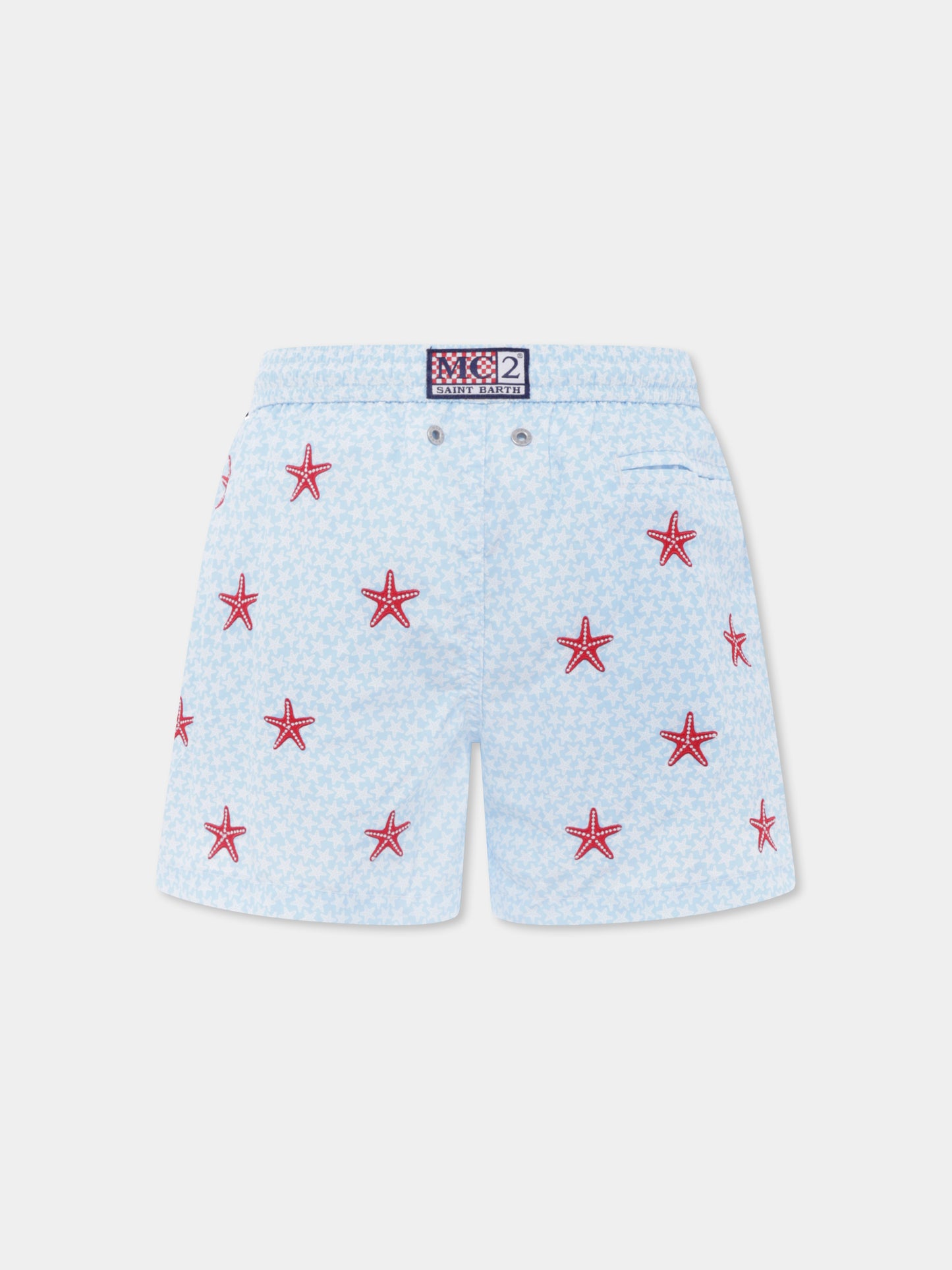 Boxer mare celeste per bambino con stella marina,Mc2 Saint Barth,JEA0014 04712H