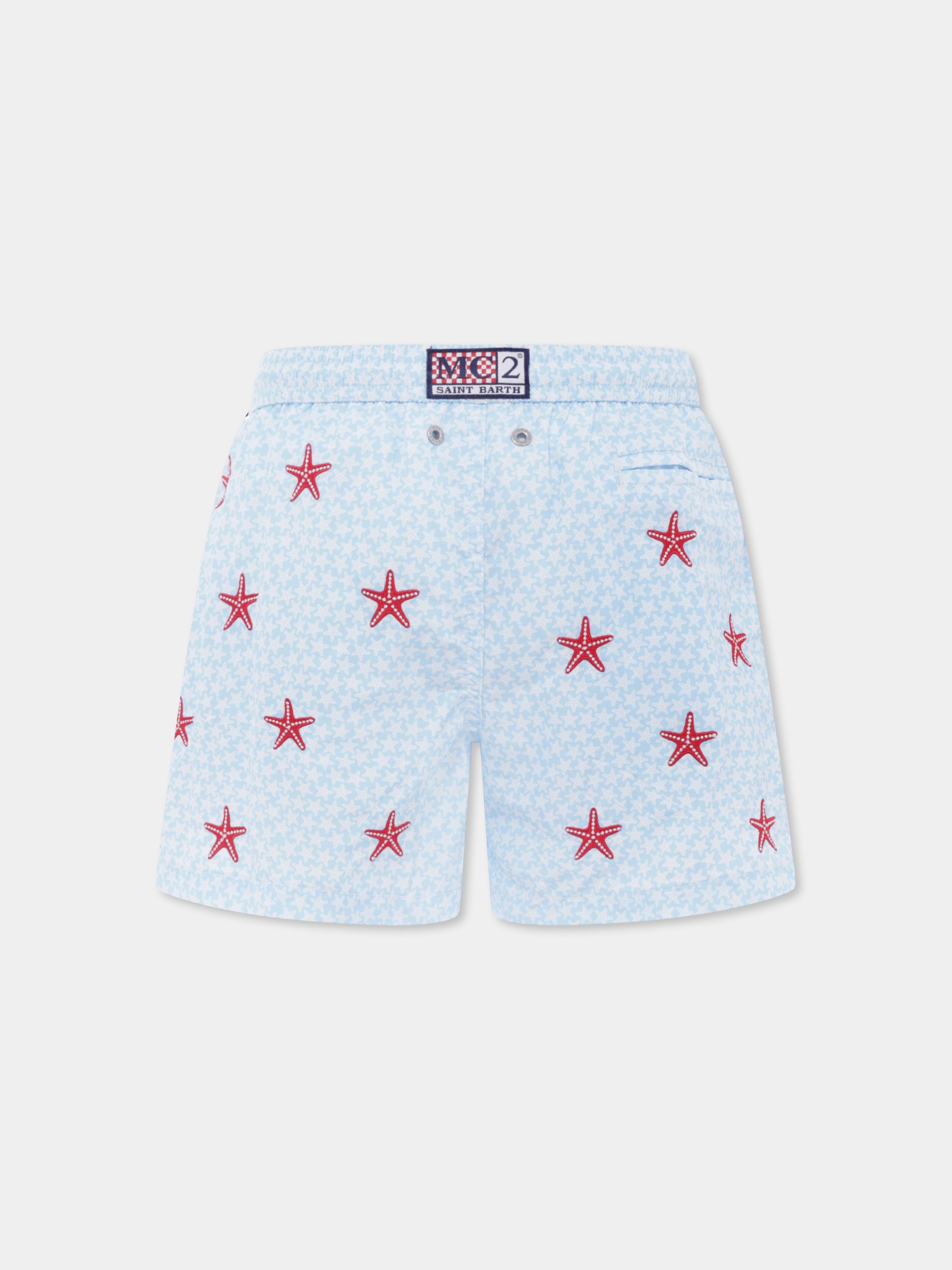 Boxer mare celeste per bambino con stella marina,Mc2 Saint Barth,JEA0014 04712H
