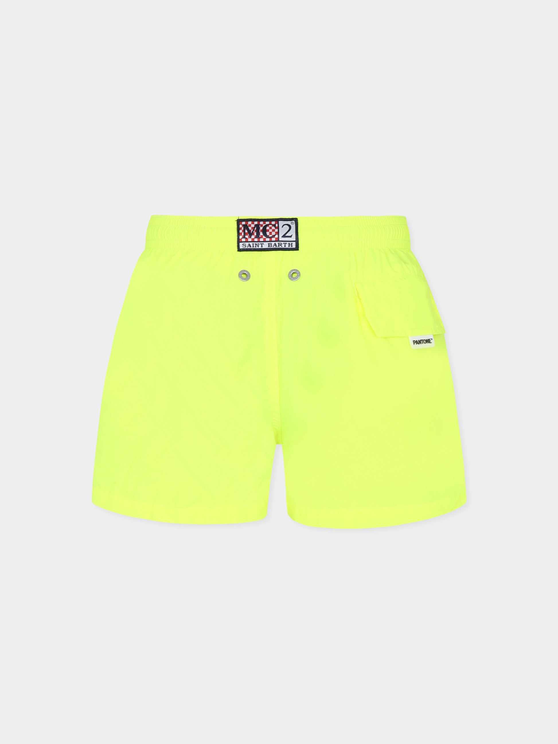 Boxer mare giallo per bambino con logo,Mc2 Saint Barth,JEA0012 01633H
