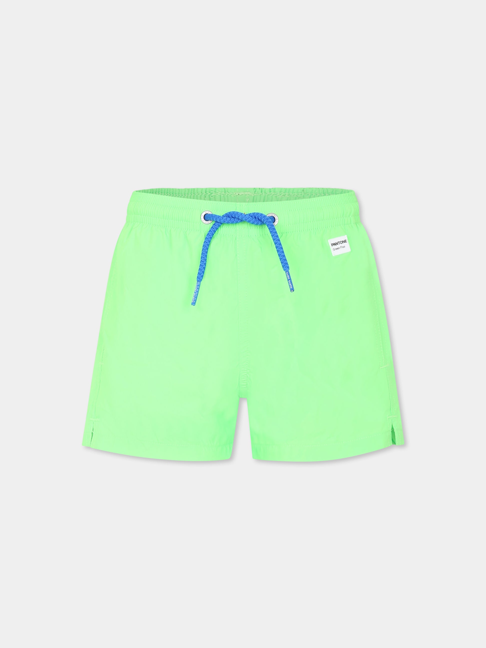 Boxer mare verde per bambino con logo,Mc2 Saint Barth,JEA0012 01629H