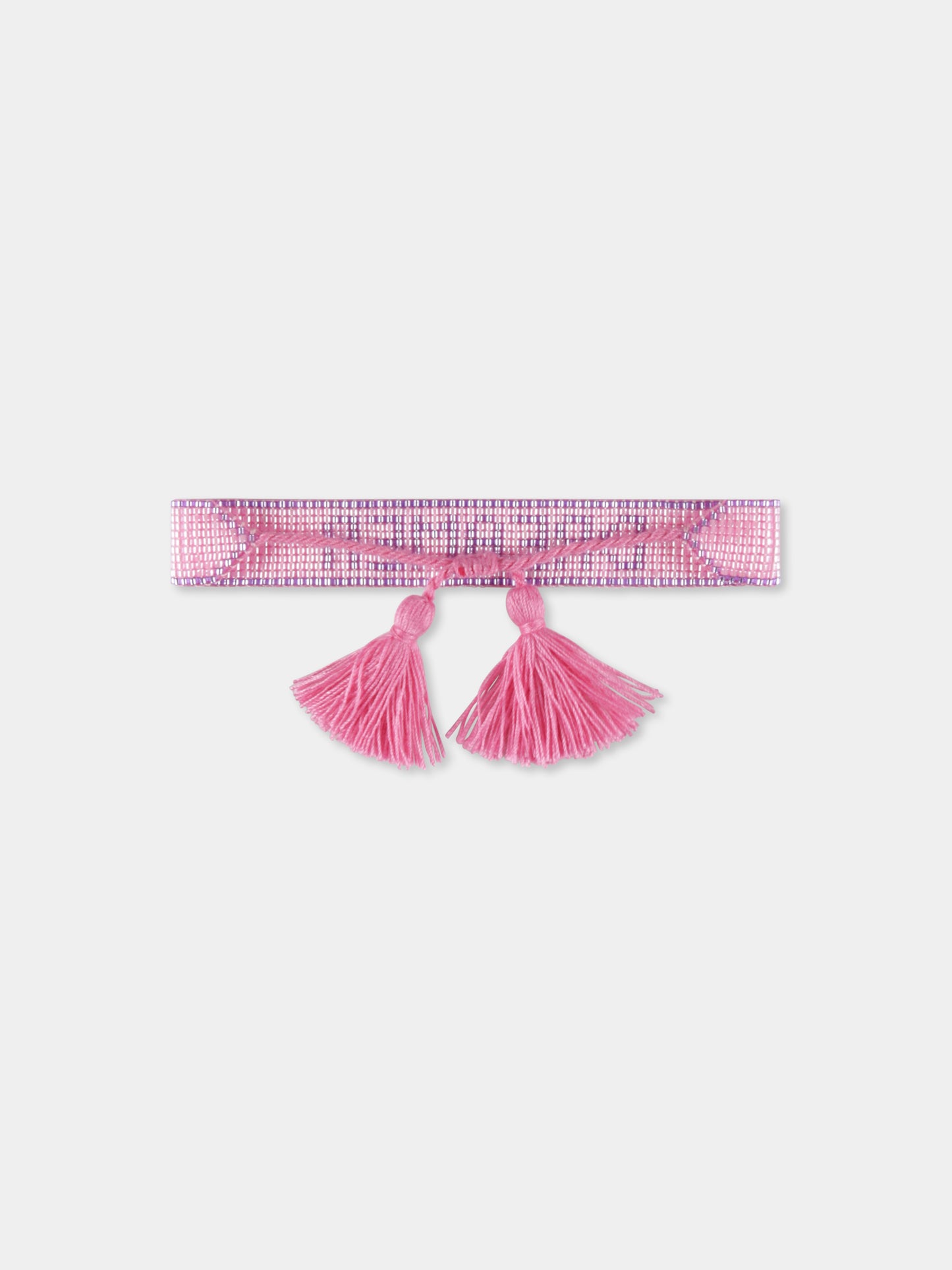 Pink bracelet for girl with logo