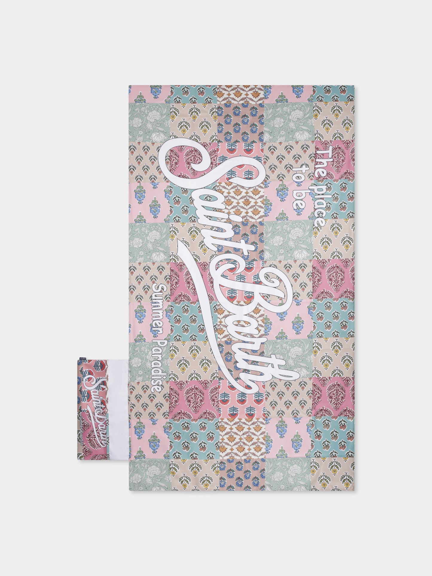 Telo mare multicolor per bambina con stampa patchwork,Mc2 Saint Barth,AID0001 01250H