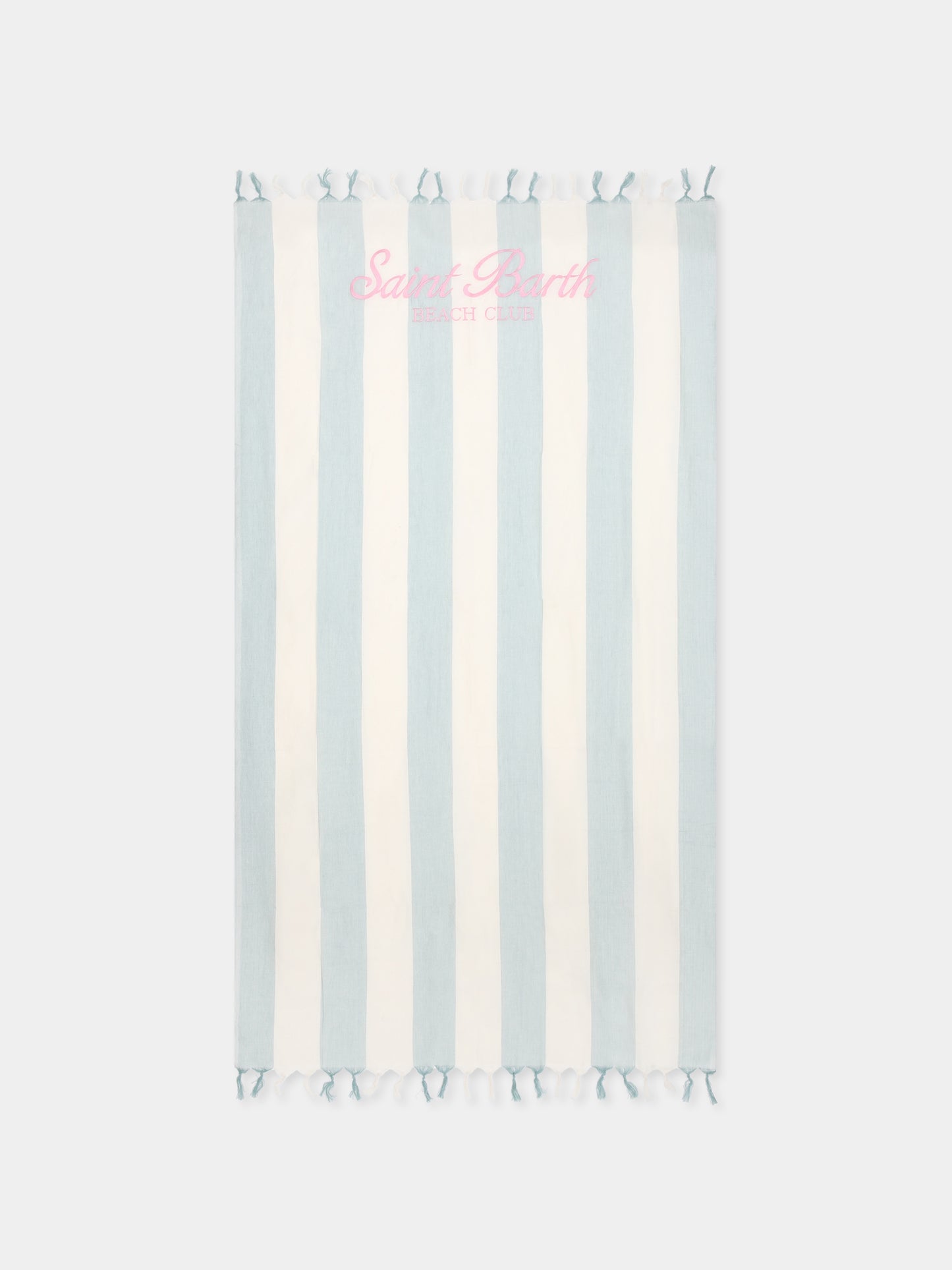 Green beach towel for girl with logo