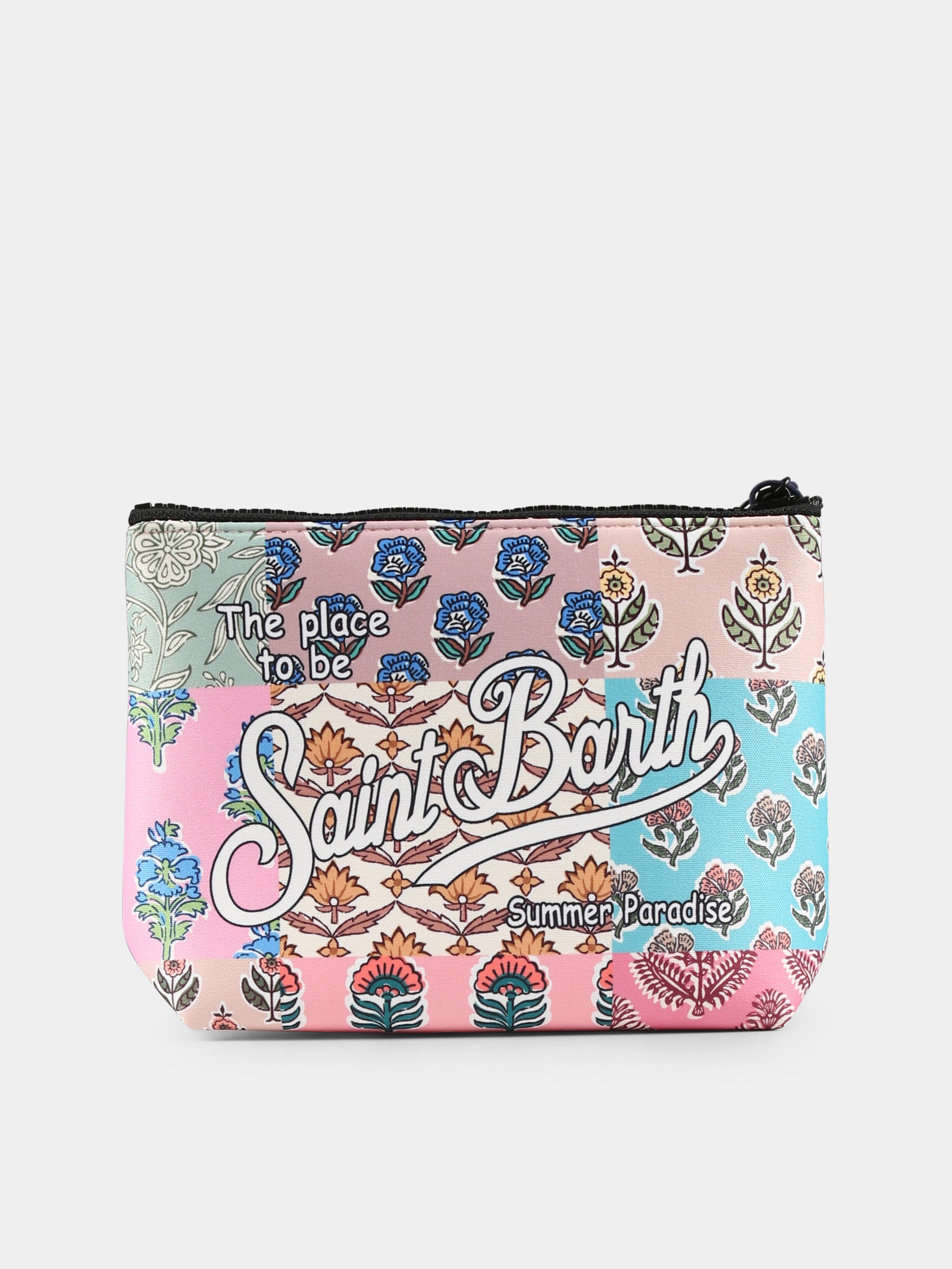 Pochette Aline multicolor per bambina con logo e stampa floreale,Mc2 Saint Barth,ALIN001 01250H