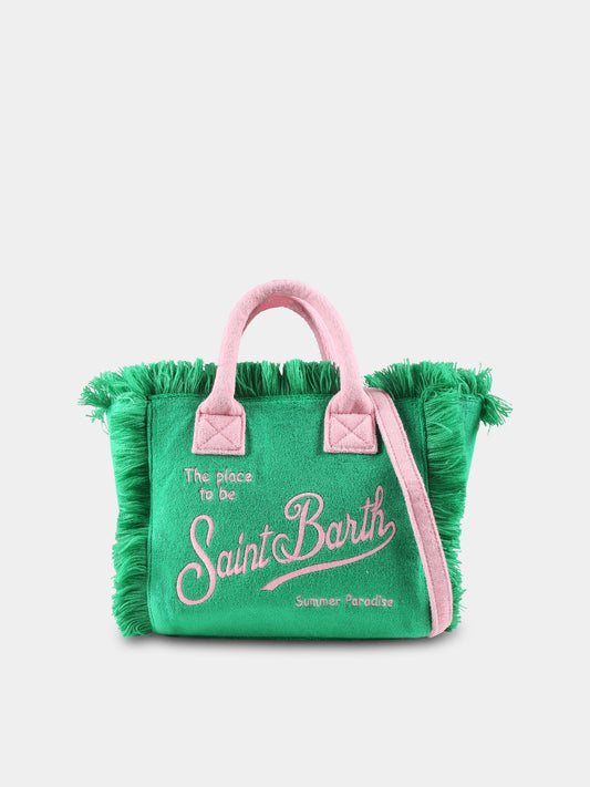 Borsa mare Colette verde per bambina con logo,Mc2 Saint Barth,COL0005 04234H