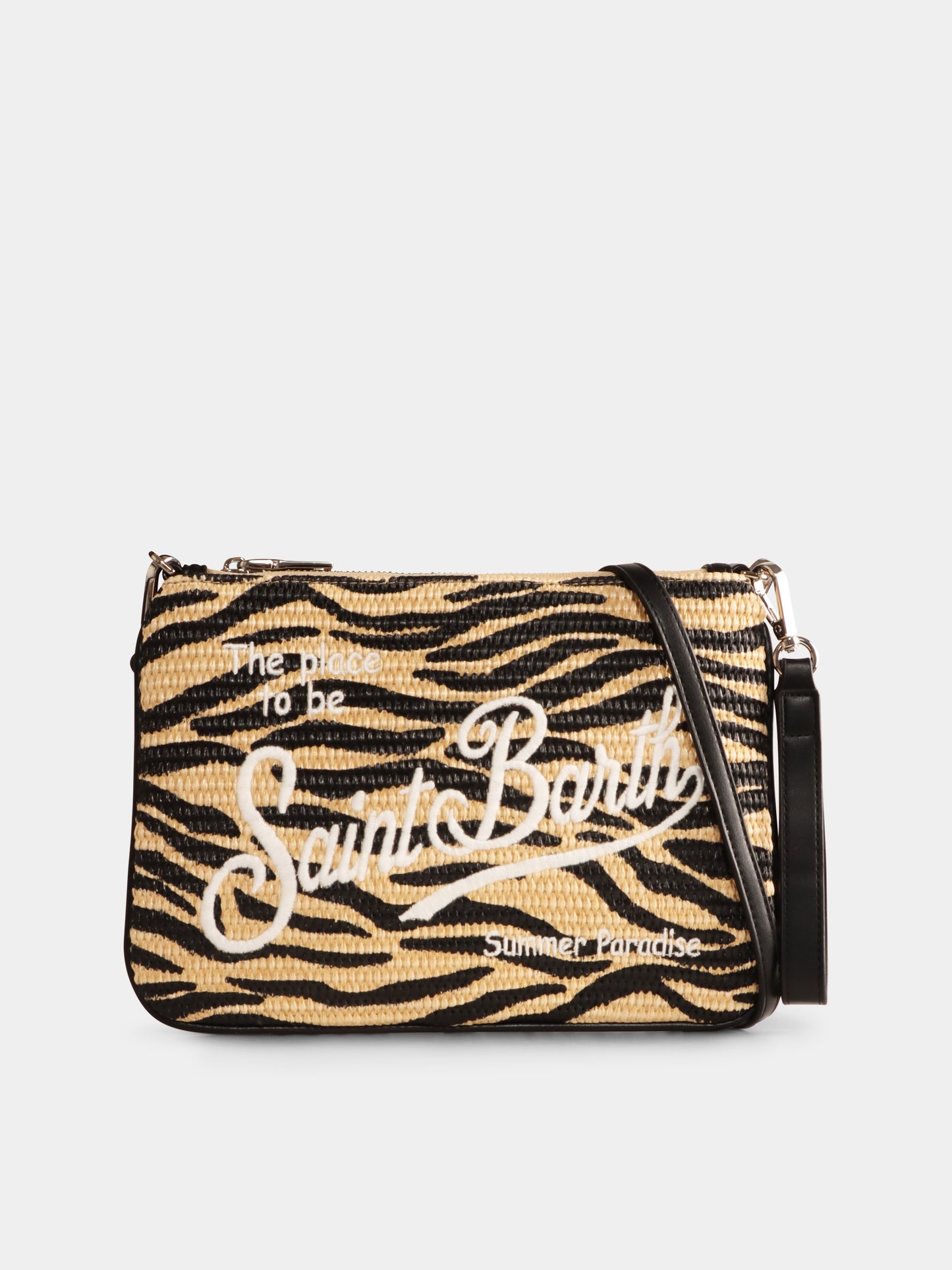 Pochette beige per bambina stampa zebrata e logo,Mc2 Saint Barth,PAR0021 04251H