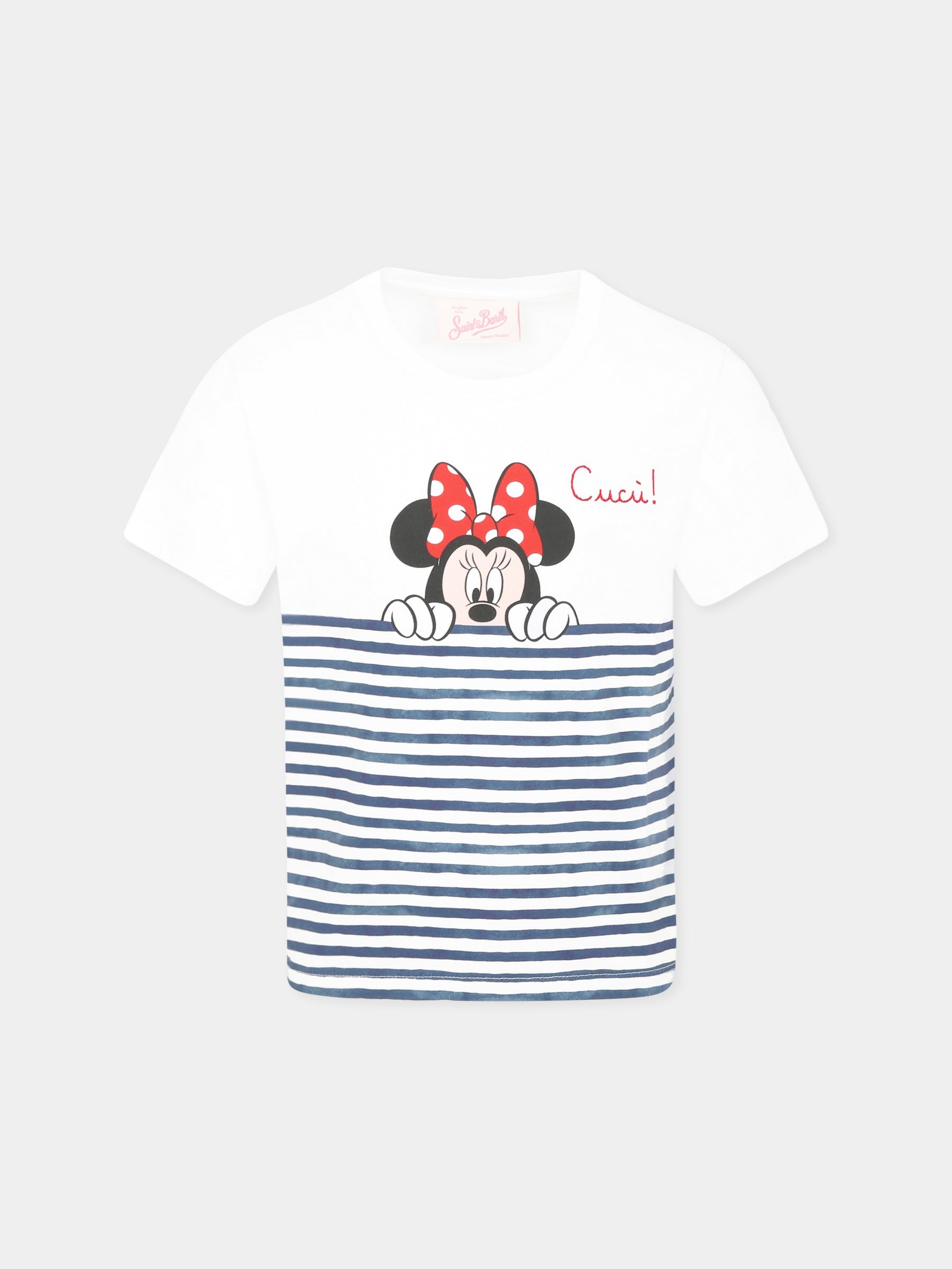 T-shirt bianca per bambina con Minnie,Mc2 Saint Barth,ELLY001 00261H
