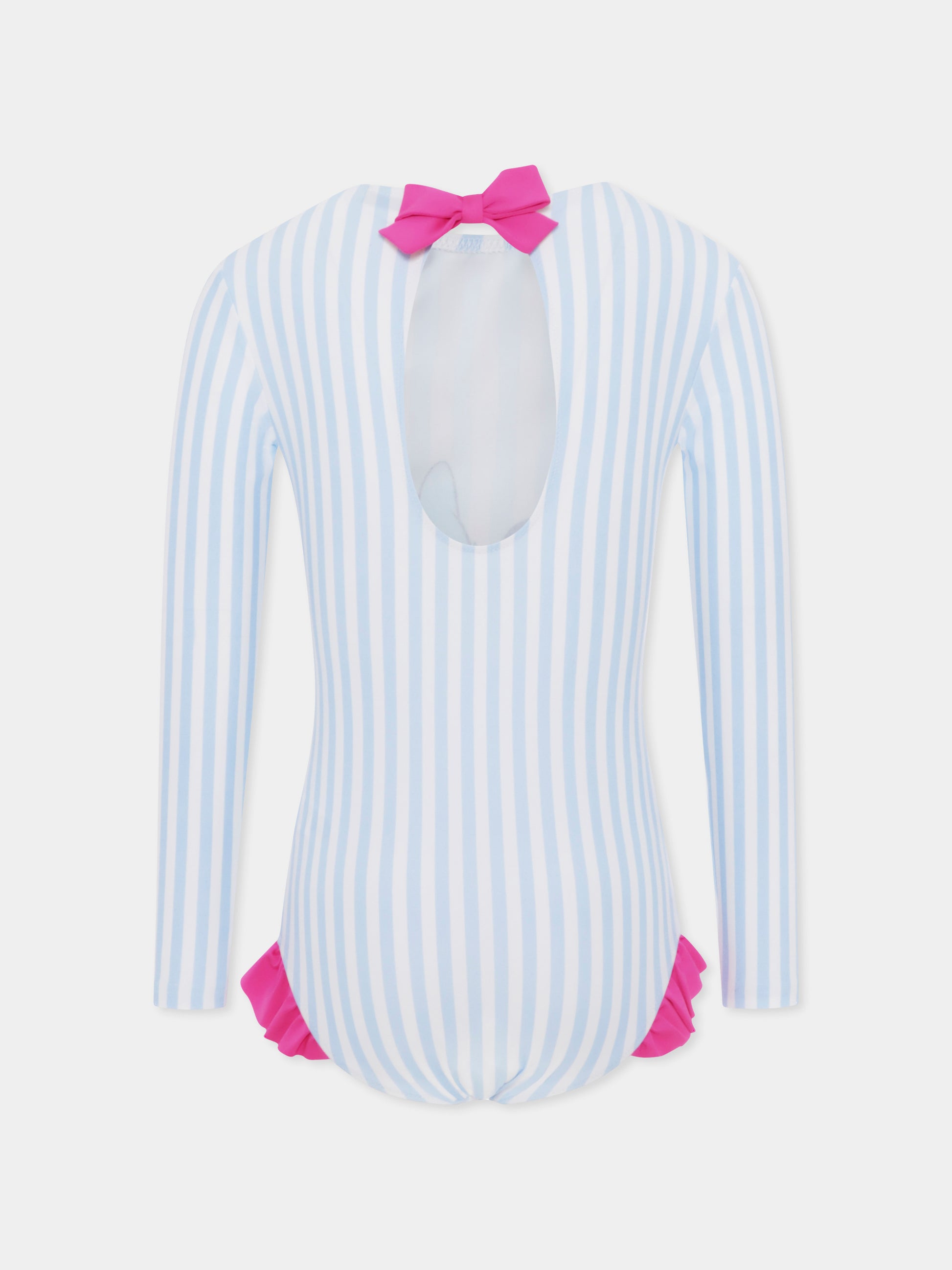 Costume intero celeste per bambina con Minnie e Paperina,Mc2 Saint Barth,CRES0001 04904H