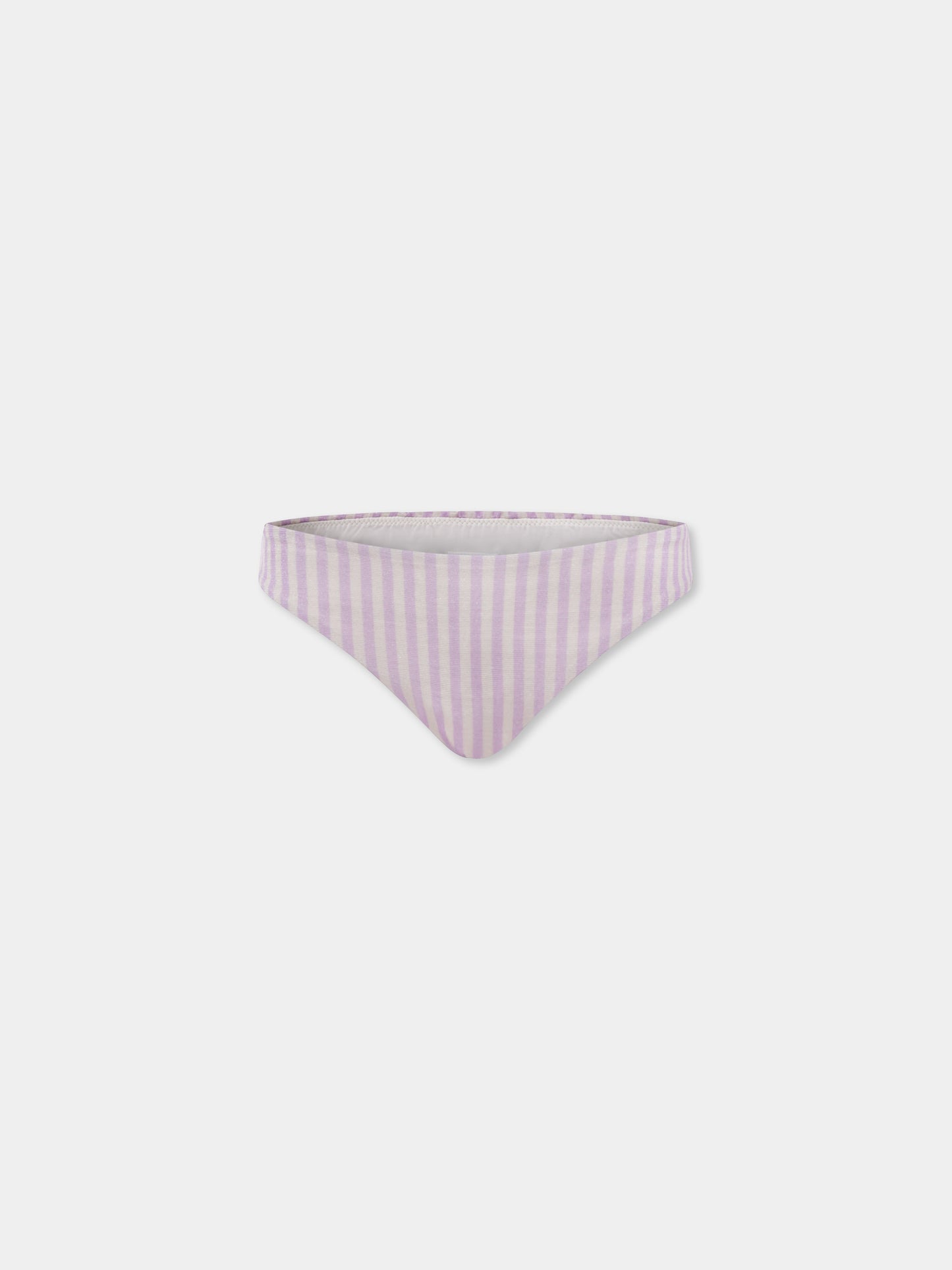 Lilac swim briefs for girl with bow