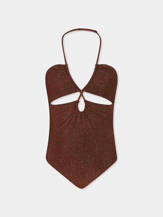 Brown swimsuit for girl