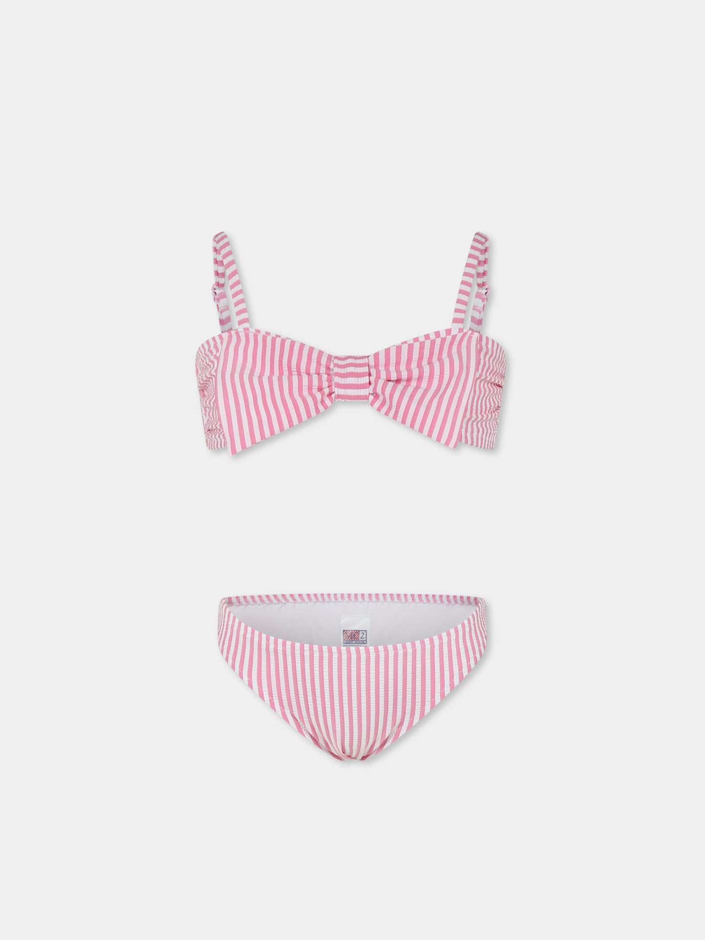 Pink bikini for girl with bow