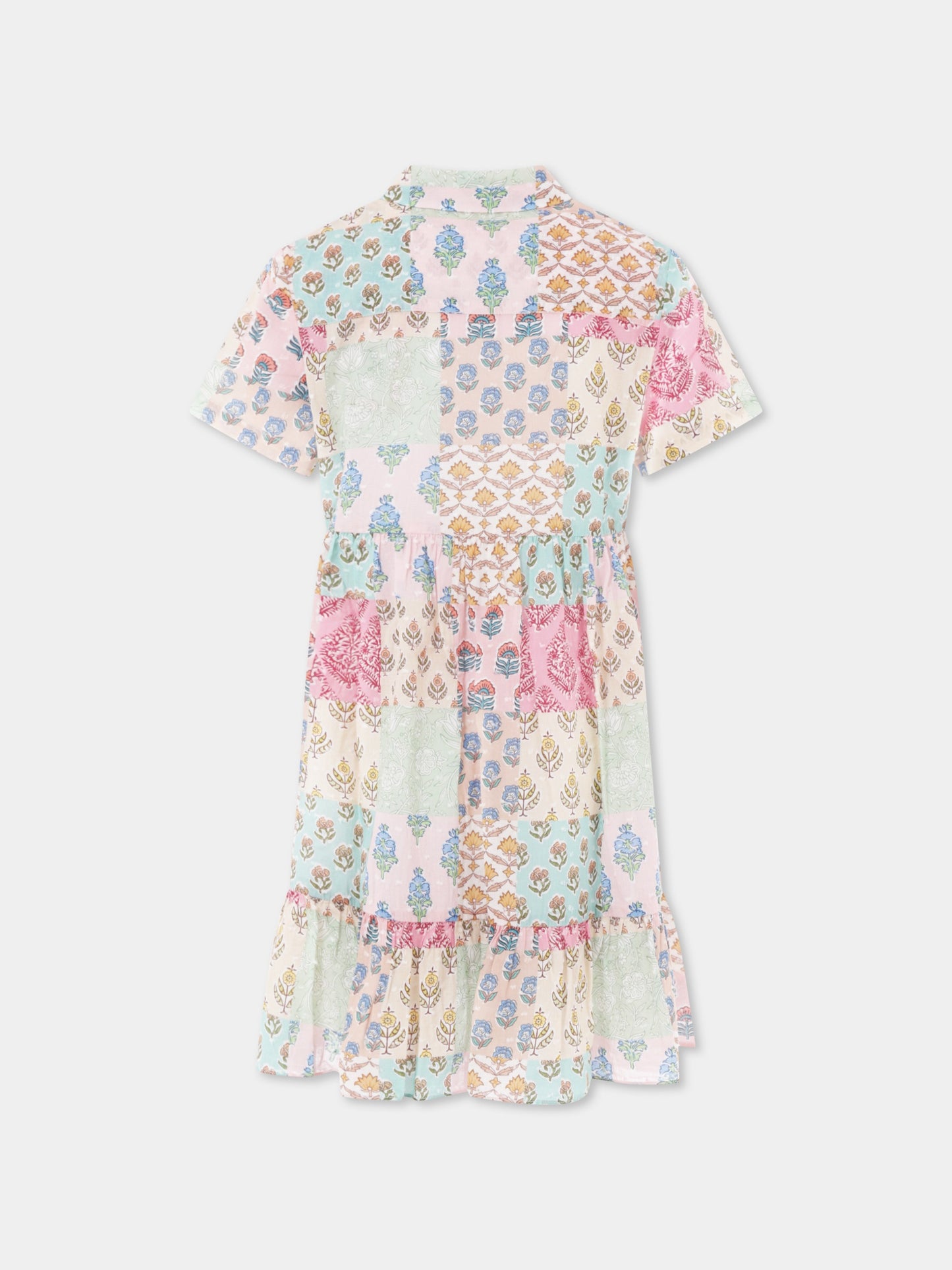 Vestito multicolor per bambina con stampa patchwork,Mc2 Saint Barth,MSS0001 02328H