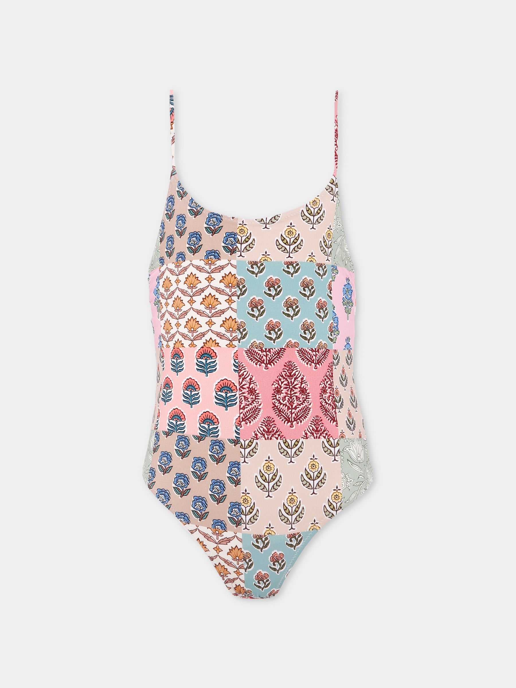 Costume intero multicolor per bambina con stampa floreale,Mc2 Saint Barth,CEC0005 01250H