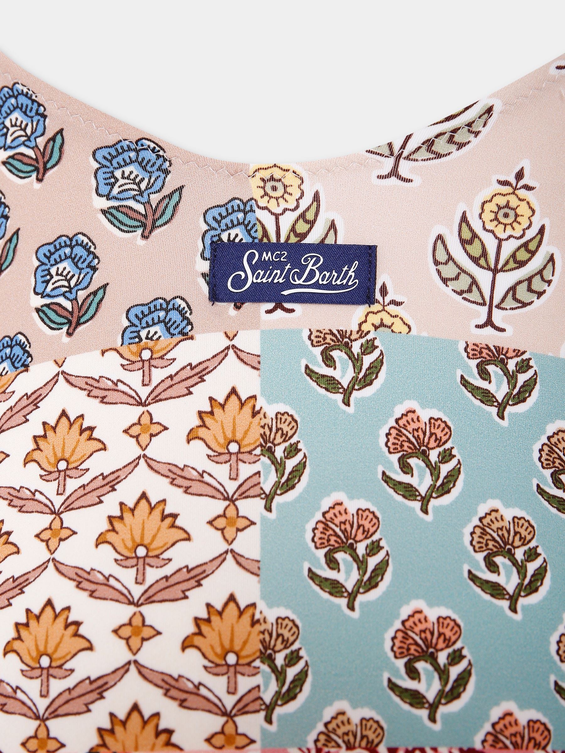 Costume intero multicolor per bambina con stampa floreale,Mc2 Saint Barth,CEC0005 01250H