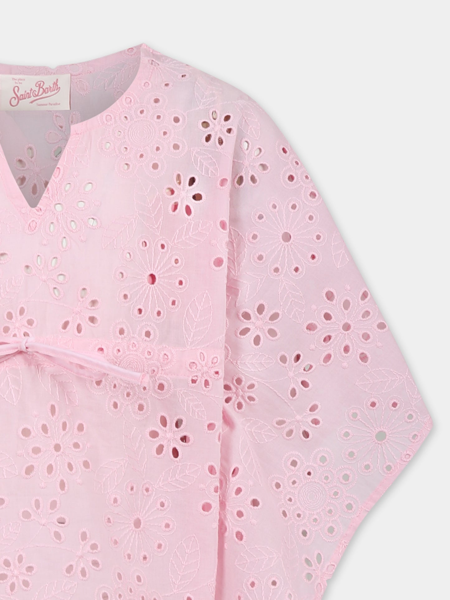 Vestito rosa per bambina con fiori,Mc2 Saint Barth,KAT0001 00386H