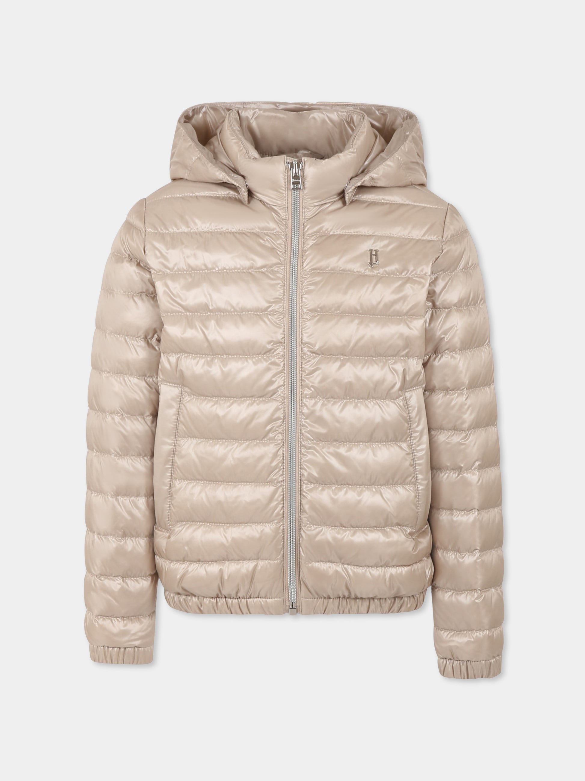 Piumino beige per bambini con logo,Herno Kids,PI000031X 12017Z 1985