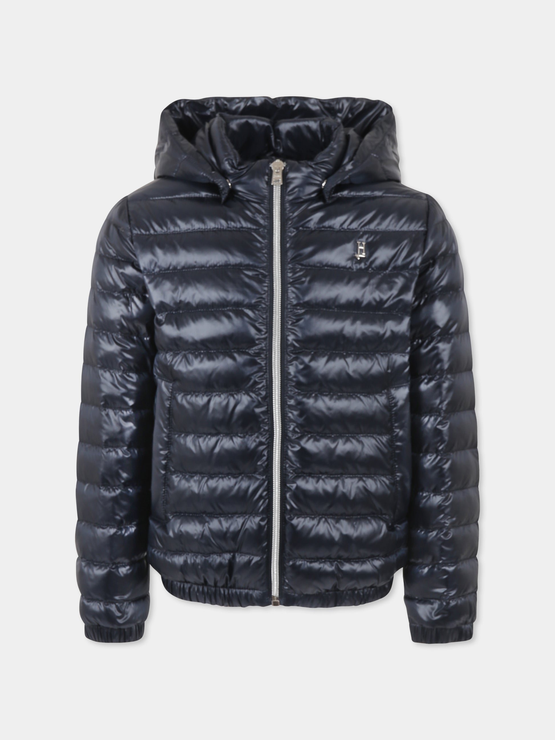 Piumino blu per bambini con logo,Herno Kids,PI000031X 12017Z 9200