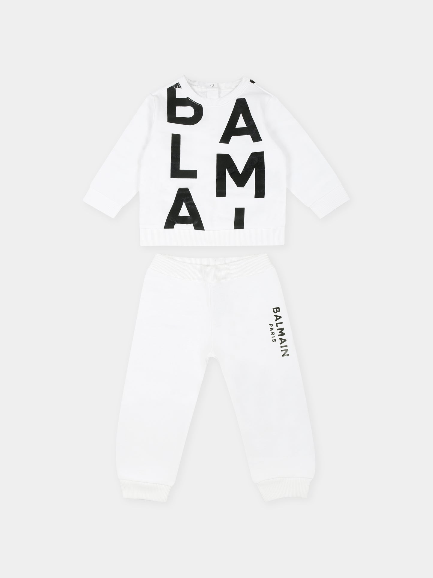 White suit for babykids with logo