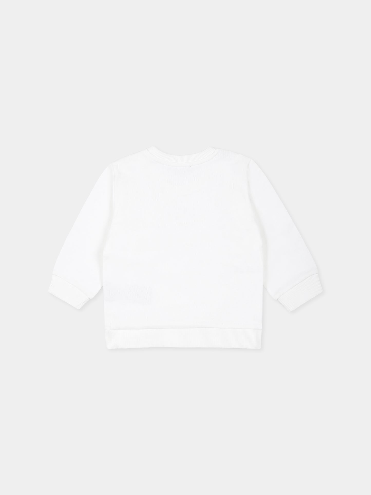 White sweatshirt for babykids with logo