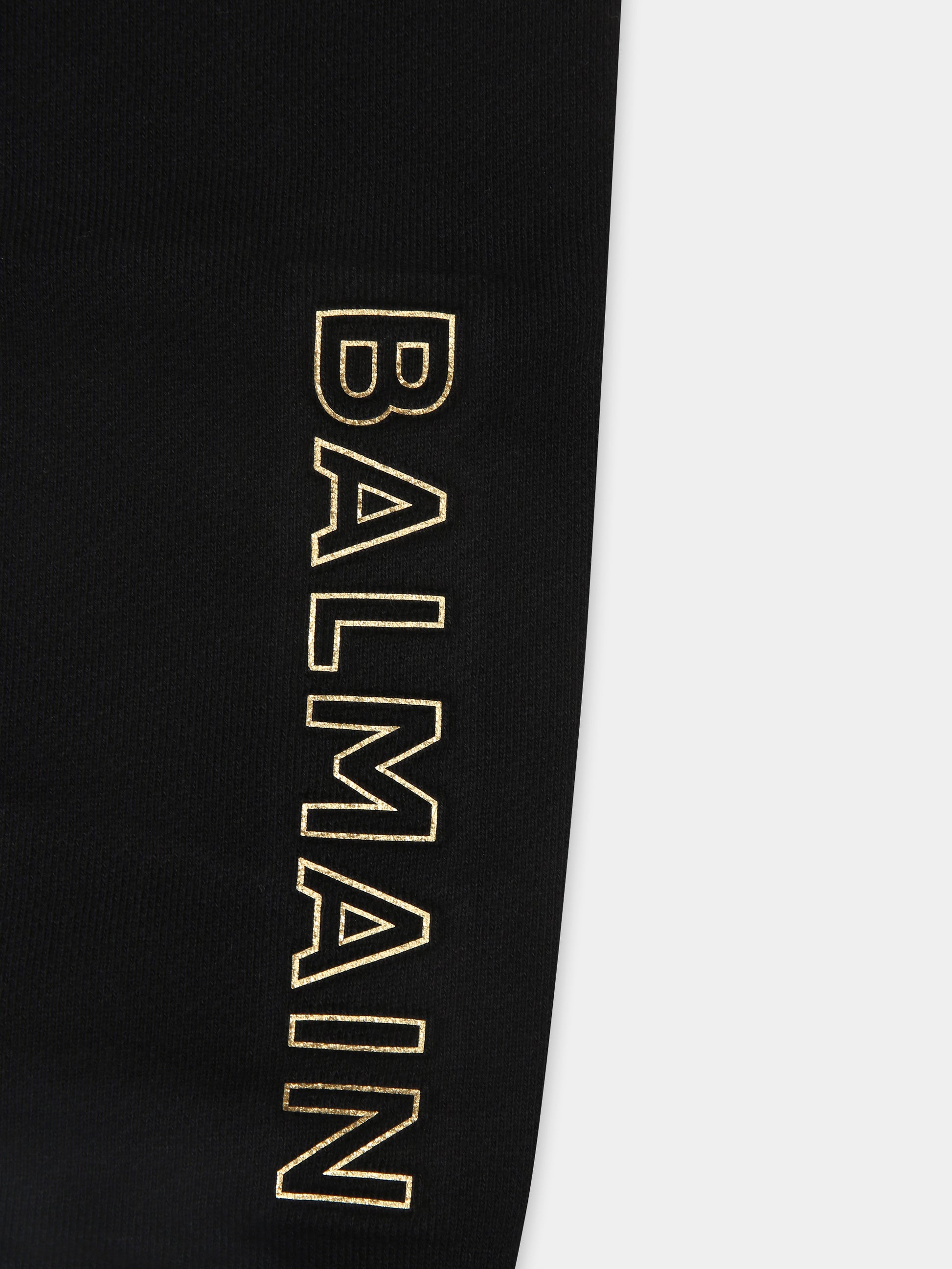 Pantaloni neri per neonati con logo,Balmain Kids,BU6560 Z0001 930OR