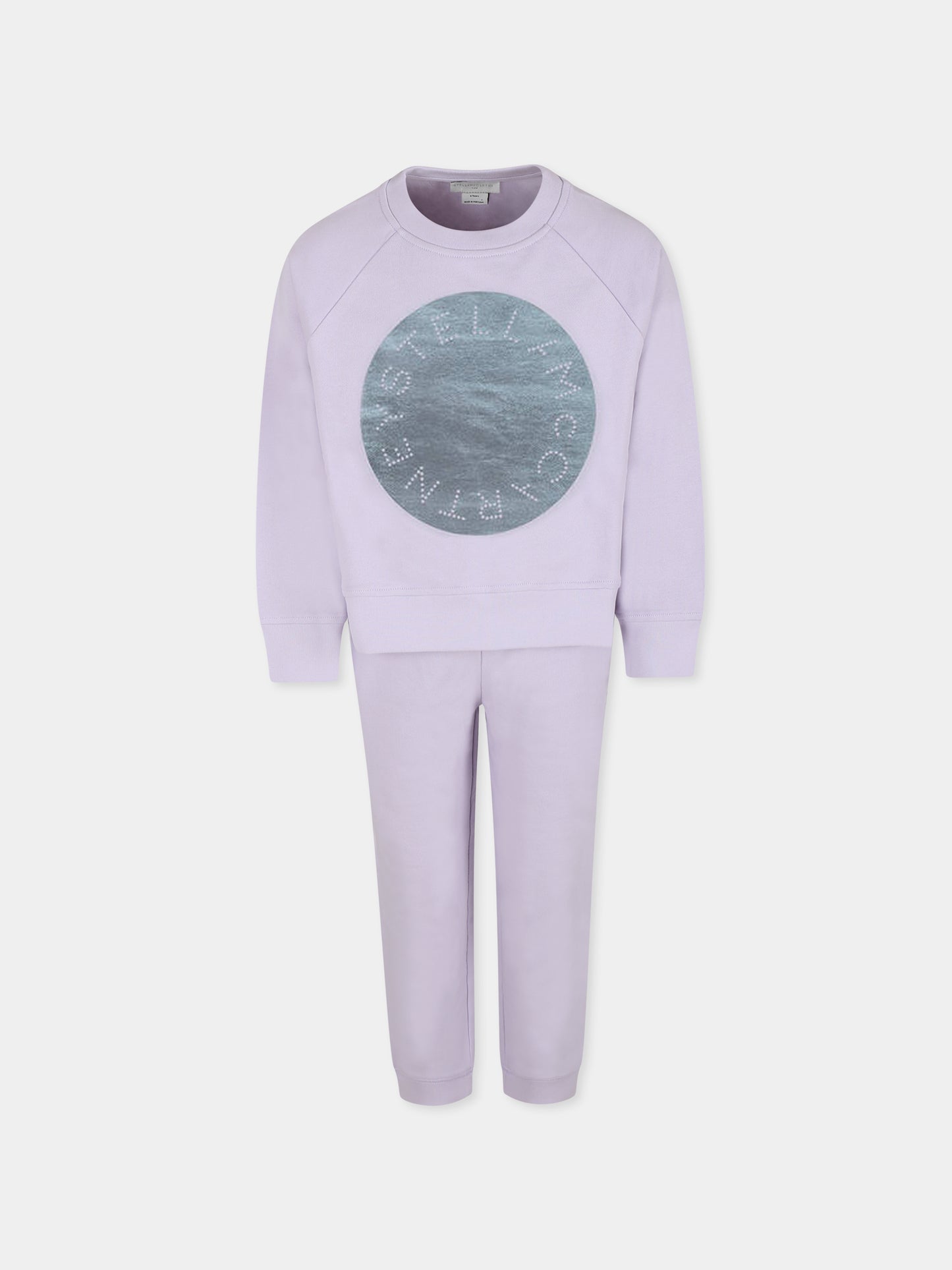 Completo viola per bambina con logo,Stella Mccartney Kids,TU3A70 Z0499 572